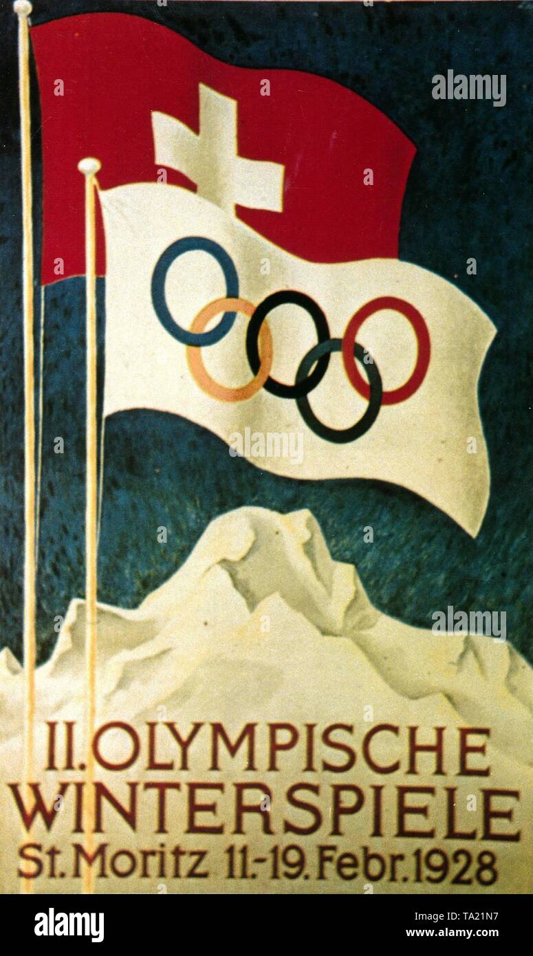Poster dei Giochi Olimpici Invernali. Foto Stock