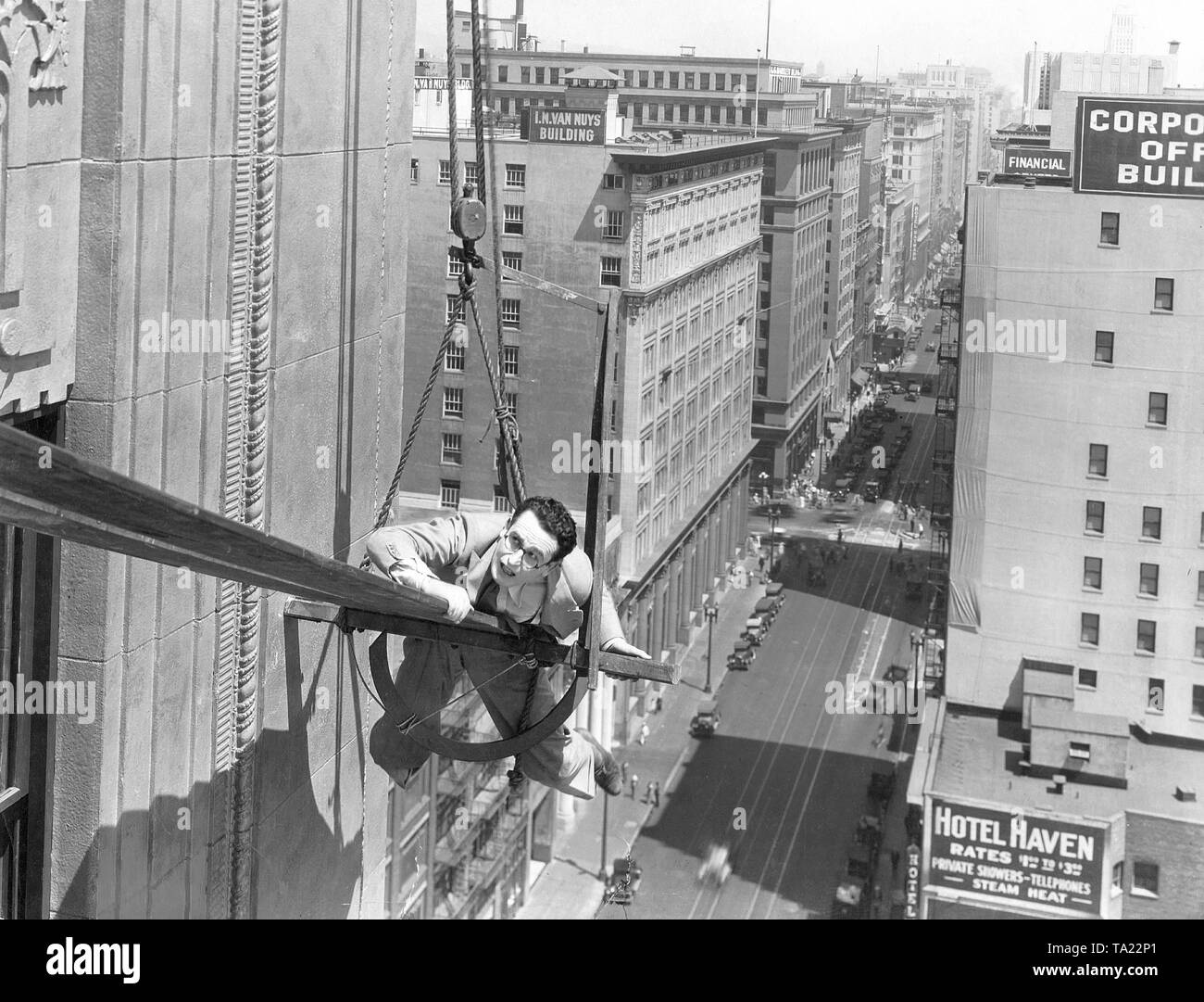 Harold Lloyd nel film di Paramount 'piedi avanti' Foto Stock