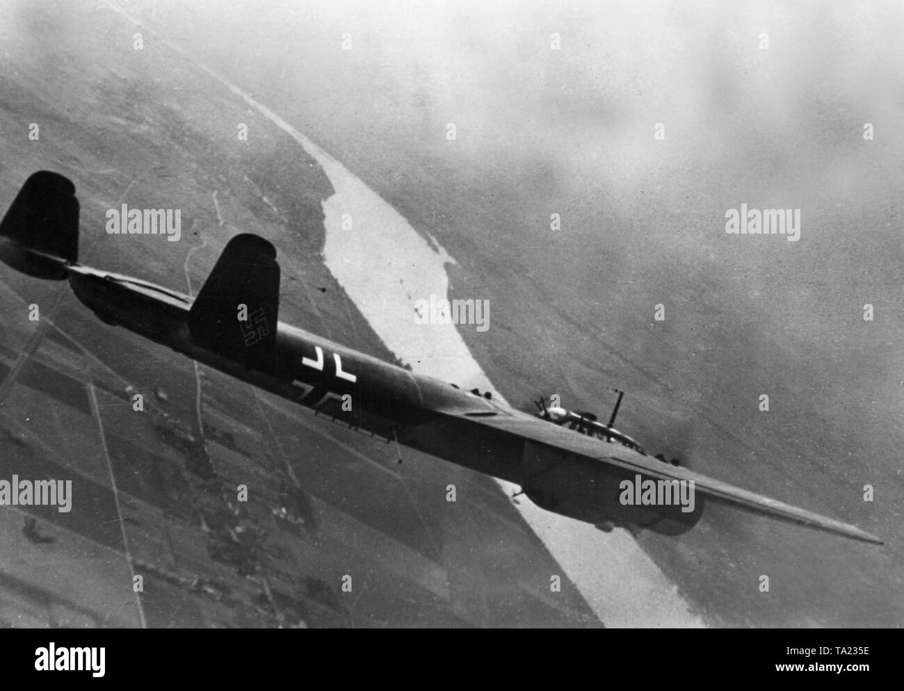 Un tedesco fare 17 aerei da combattimento sul Reno durante i combattimenti in Francia. Foto Stock