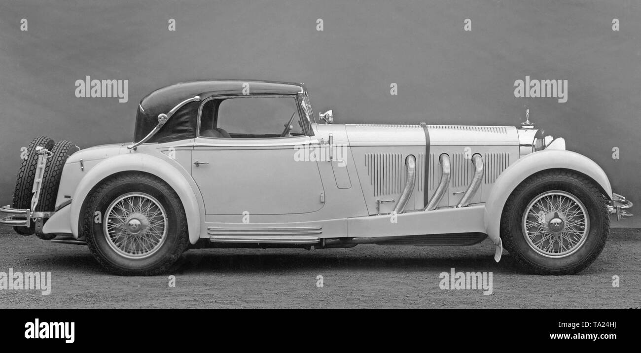 La Mercedes SS Cabriolet dell'attrice Lilian Harvey. Foto Stock