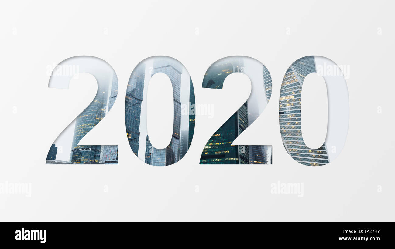 2020 più di background urbano Foto Stock