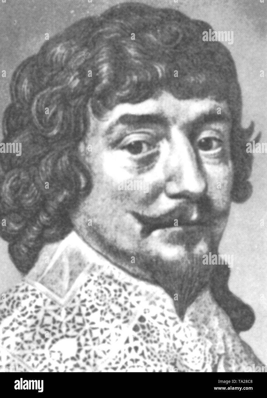 Frederick V, principe tedesco e dal 1619 'Inverno Re di Boemia'. Incisione di Willem Jacobs Delff del 1632 dopo un dipinto di Michiel van Mierevelt. Foto Stock
