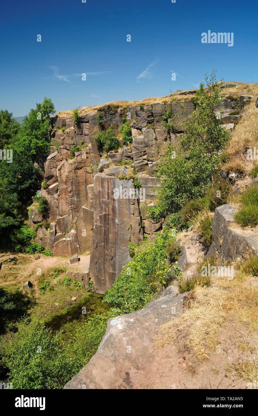 UK,Derbyshire,Peak District,Bolo Hill Quarry Foto Stock
