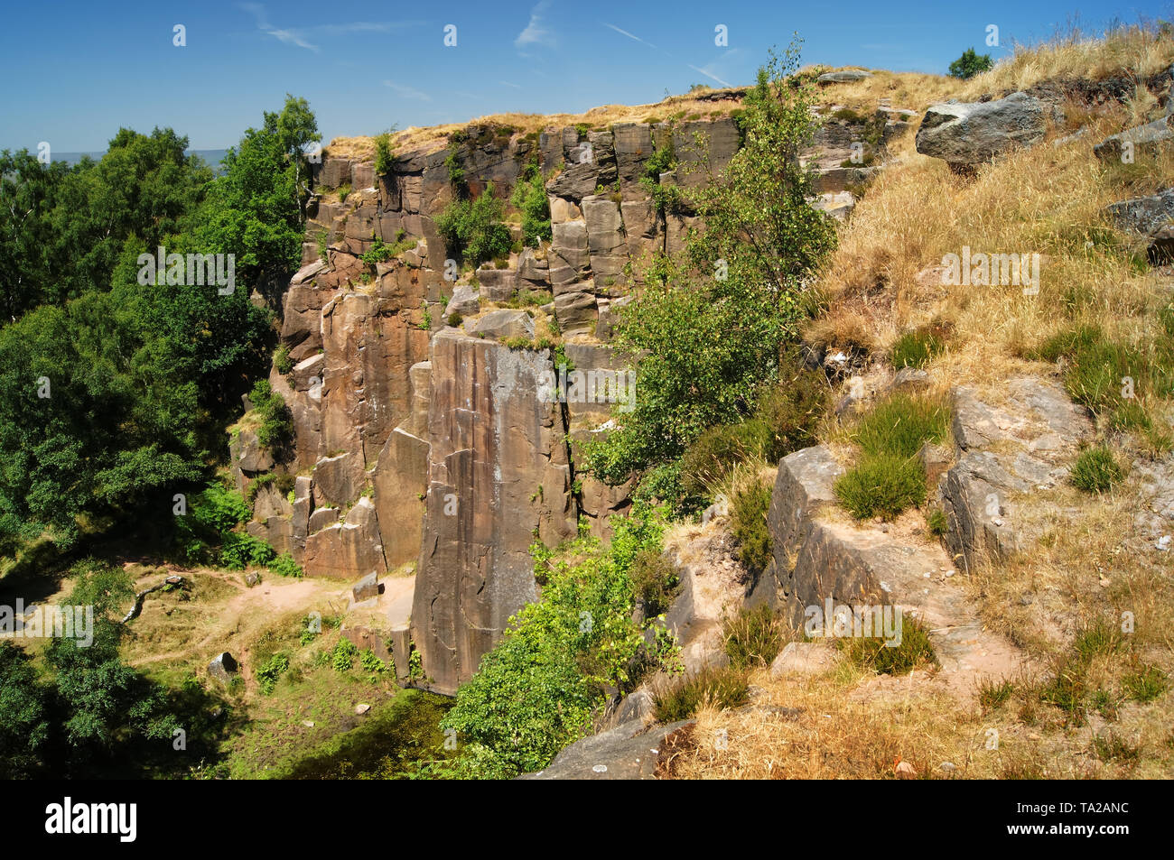 UK,Derbyshire,Peak District,Bolo Hill Quarry Foto Stock