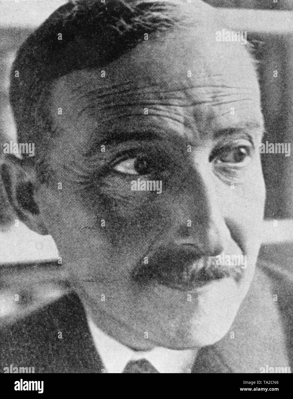 Ritratto dello scrittore austriaco Stefan Zweig (senza data immagine) Foto Stock
