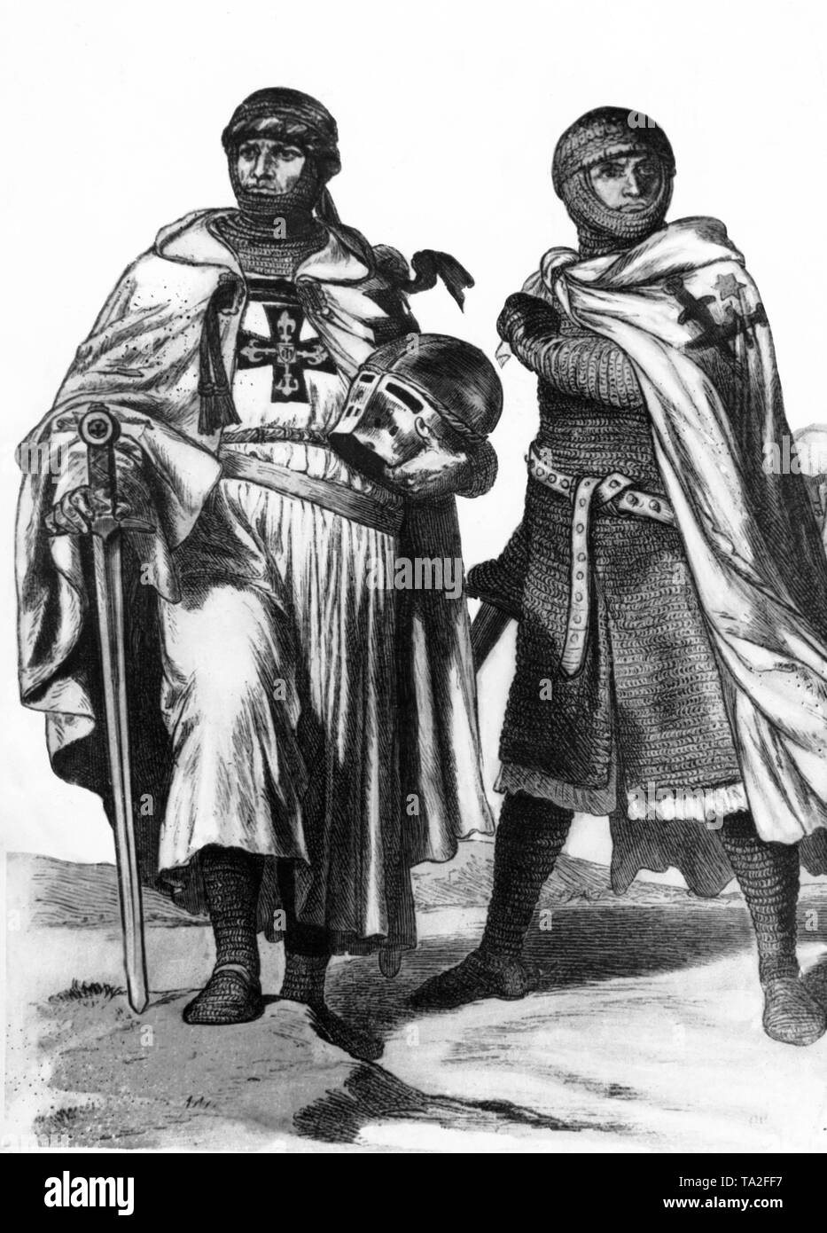 Il Gran Maestro dell'Ordine Teutonico, l'ufficio del Grand Master è stata la più alta carica nell'Ordine Teutonico e gallant membro dell'ordine Livonian. L'ordine di Livonian era un ordine spirituale dei cavalieri e fu fondata nel 1202 da Theoderich von Treiden su iniziativa del vescovo Alberto I di riga per proselitismo Livonia. Nel 1237, dopo la sconfitta di Schaulen, l'ordine è stato incorporato nell'Ordine Teutonico. Foto Stock