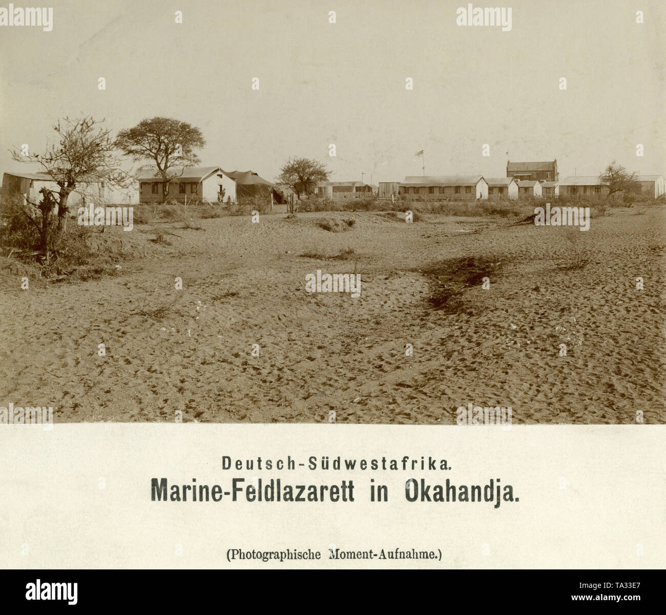 Dimore della Marina ospedale da campo a Okahandja, Tedesco Africa del sud-ovest (Foto non datata). Foto Stock