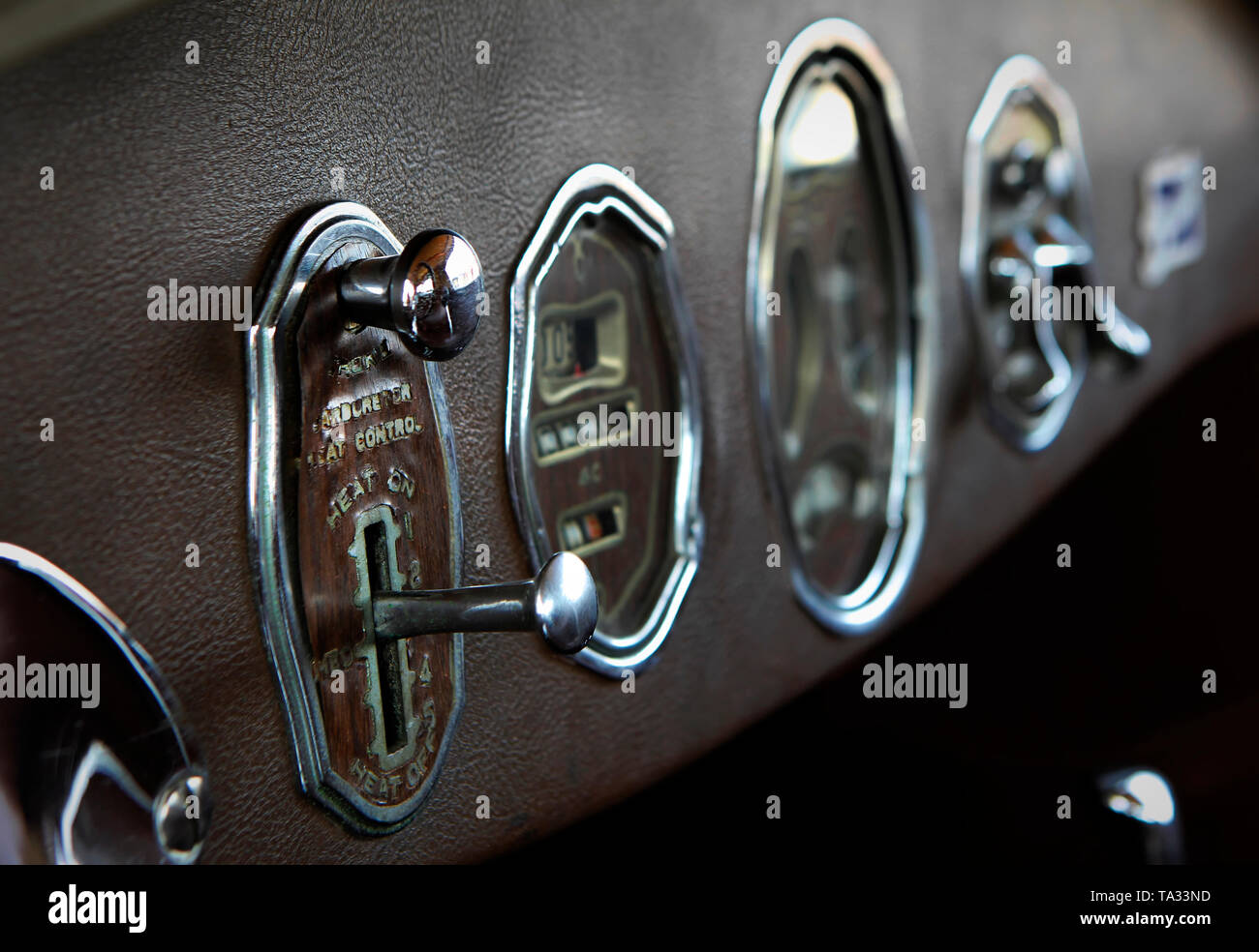 1926 Master Buick Roadster Sport interni e quadro della strumentazione Foto Stock