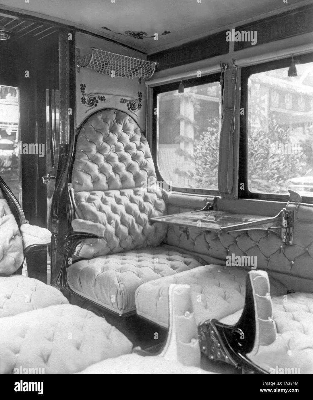 I sedili di una vettura turismo presso la International Motor Show 1906. Foto Stock