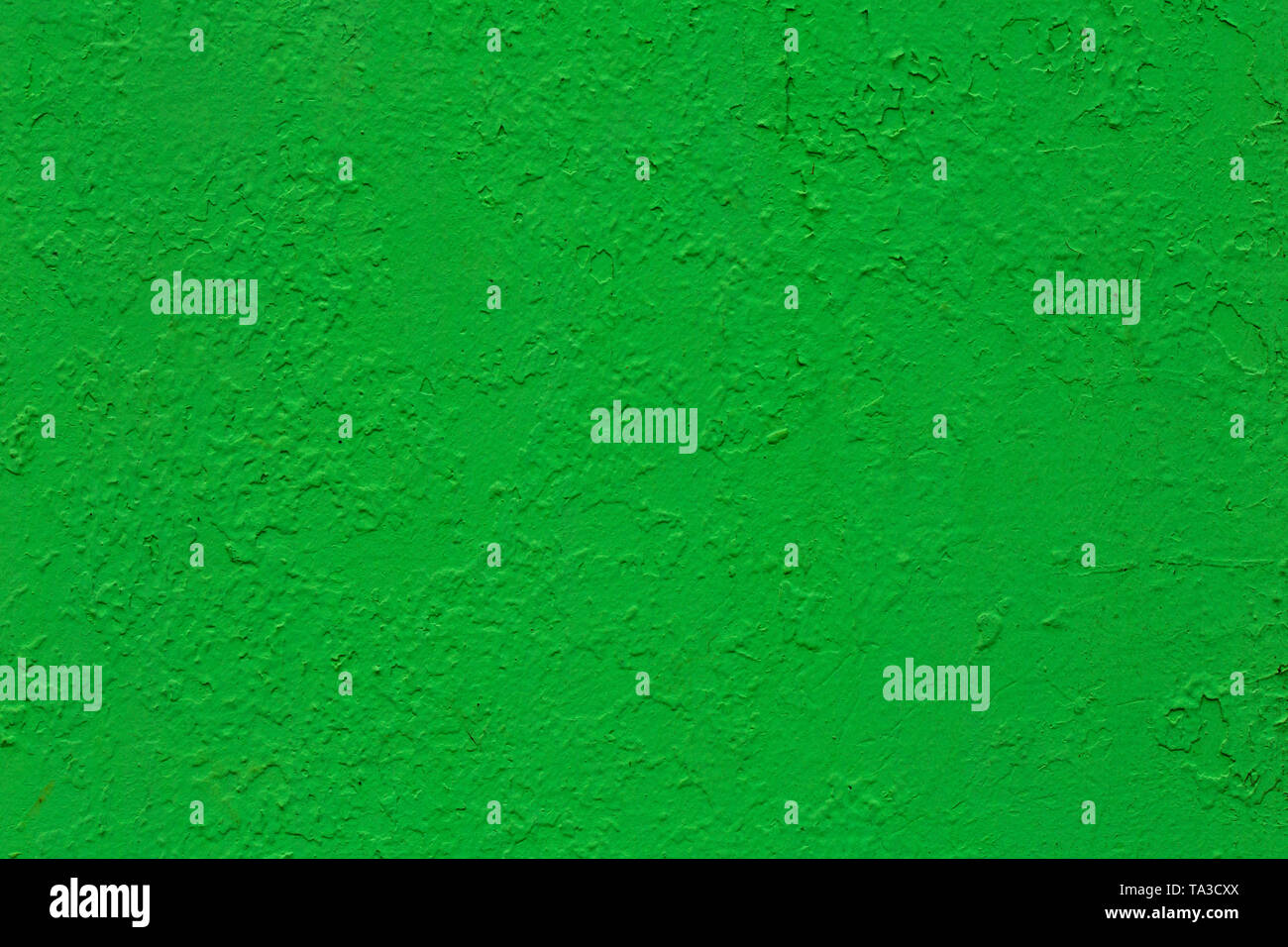 Il nuovo strato di verde lucida vernice olio superficie piana texture su pelati strato vecchio Foto Stock