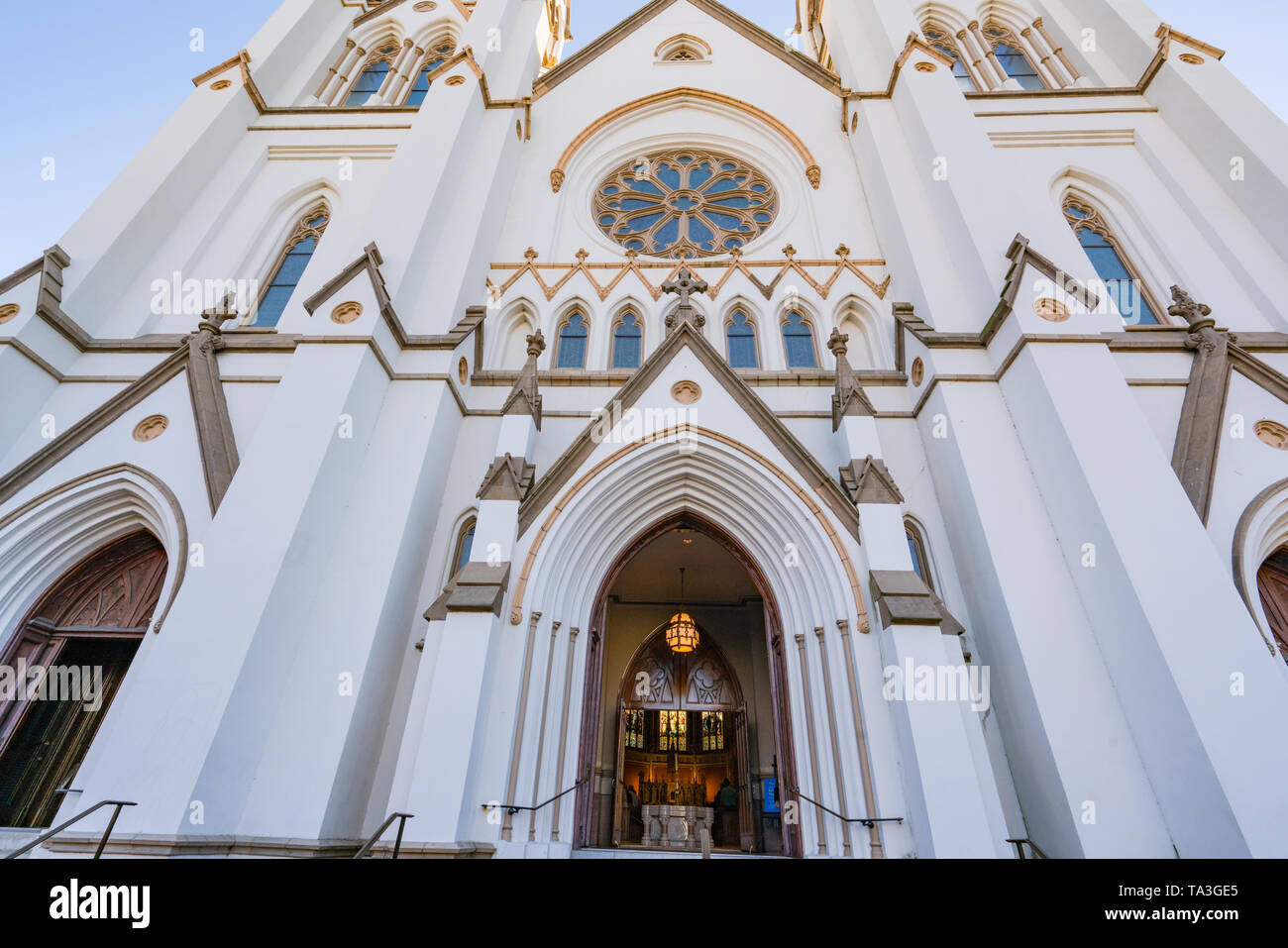 Cattedrale di San Giovanni Battista a Savannah, Georgia Foto Stock