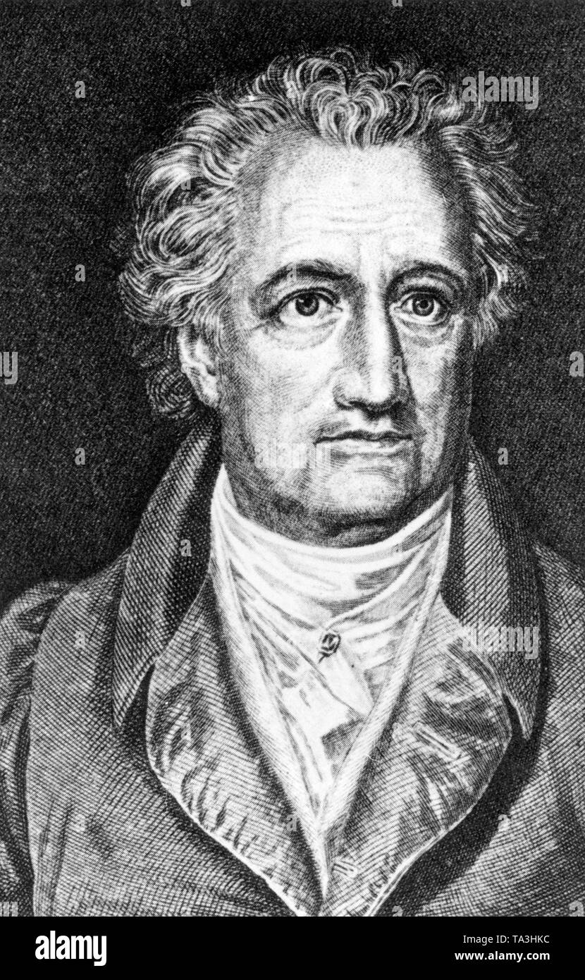 Ritratto dello scrittore tedesco Johann Wolfgang von Goethe non datata (foto) Foto Stock