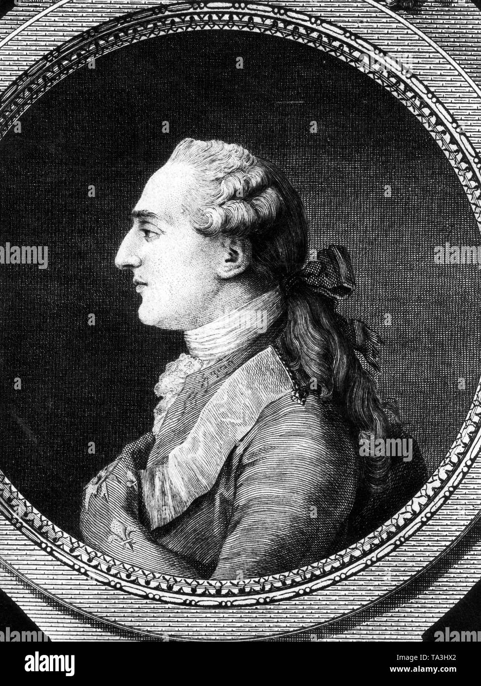 Ritratto del Re di Francia Luigi XVI. Foto Stock