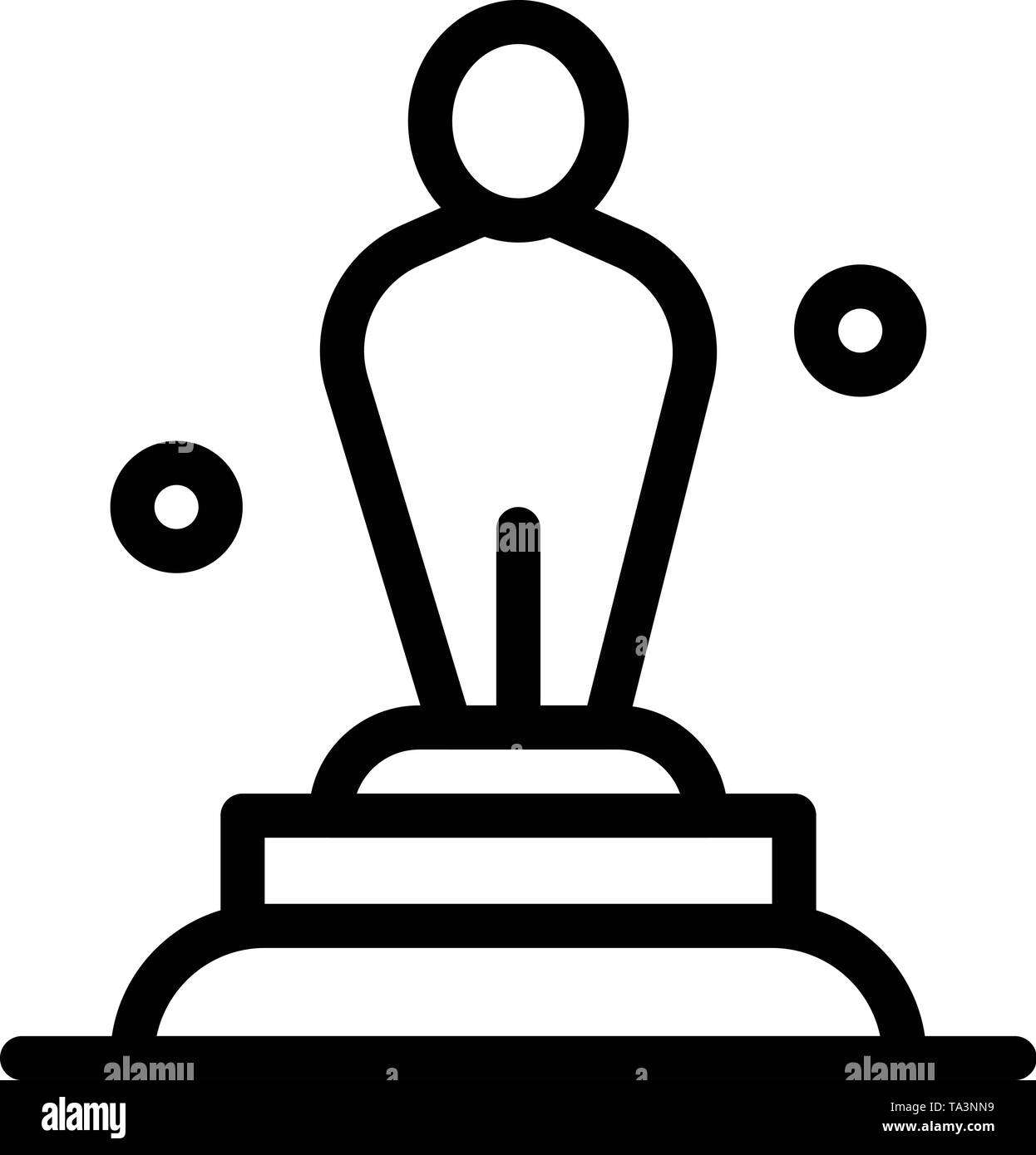 Academy Award, Oscar, statua, trofeo di blu e di rosso e di Download Acquista web widget modello di scheda Illustrazione Vettoriale
