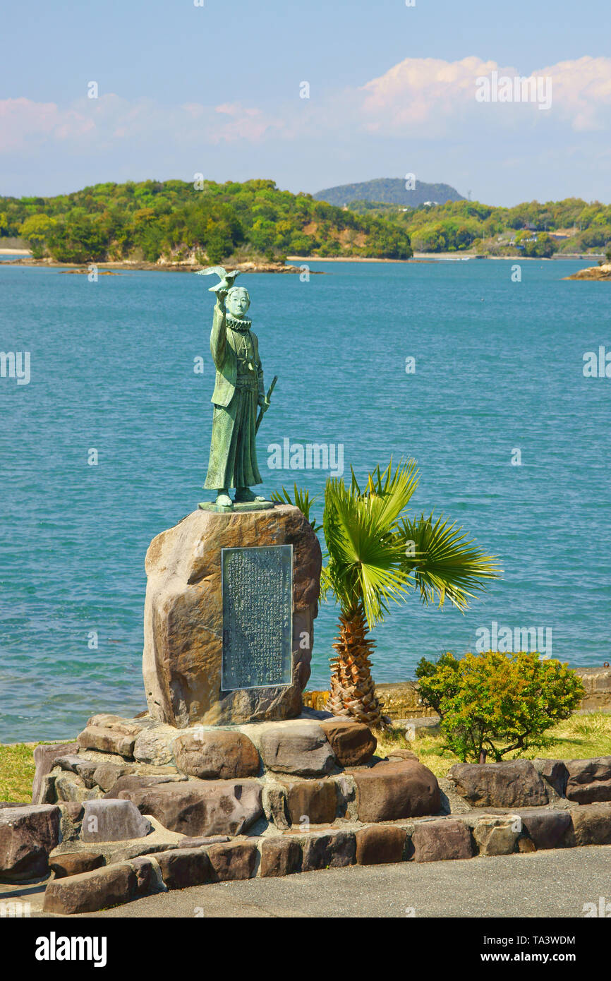 Statua di amakusa Shiro Foto Stock