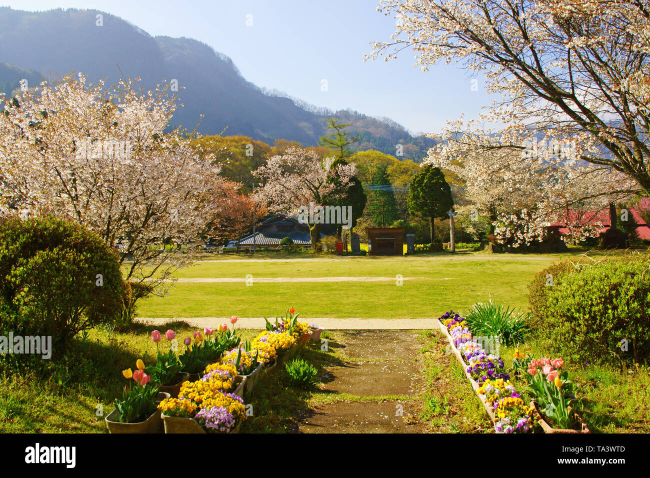 L'Aso Folkschool, Prefettura di Kumamoto, Giappone Foto Stock