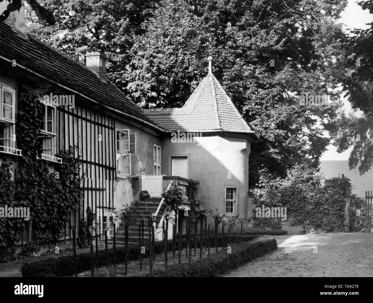 Il Palazzo Schoenhausen visto dal parco. Otto von Bismarck era nato nel 1815 sull'Schoenhausen station wagon nella sentenza Altmark, la Prussia. Foto Stock