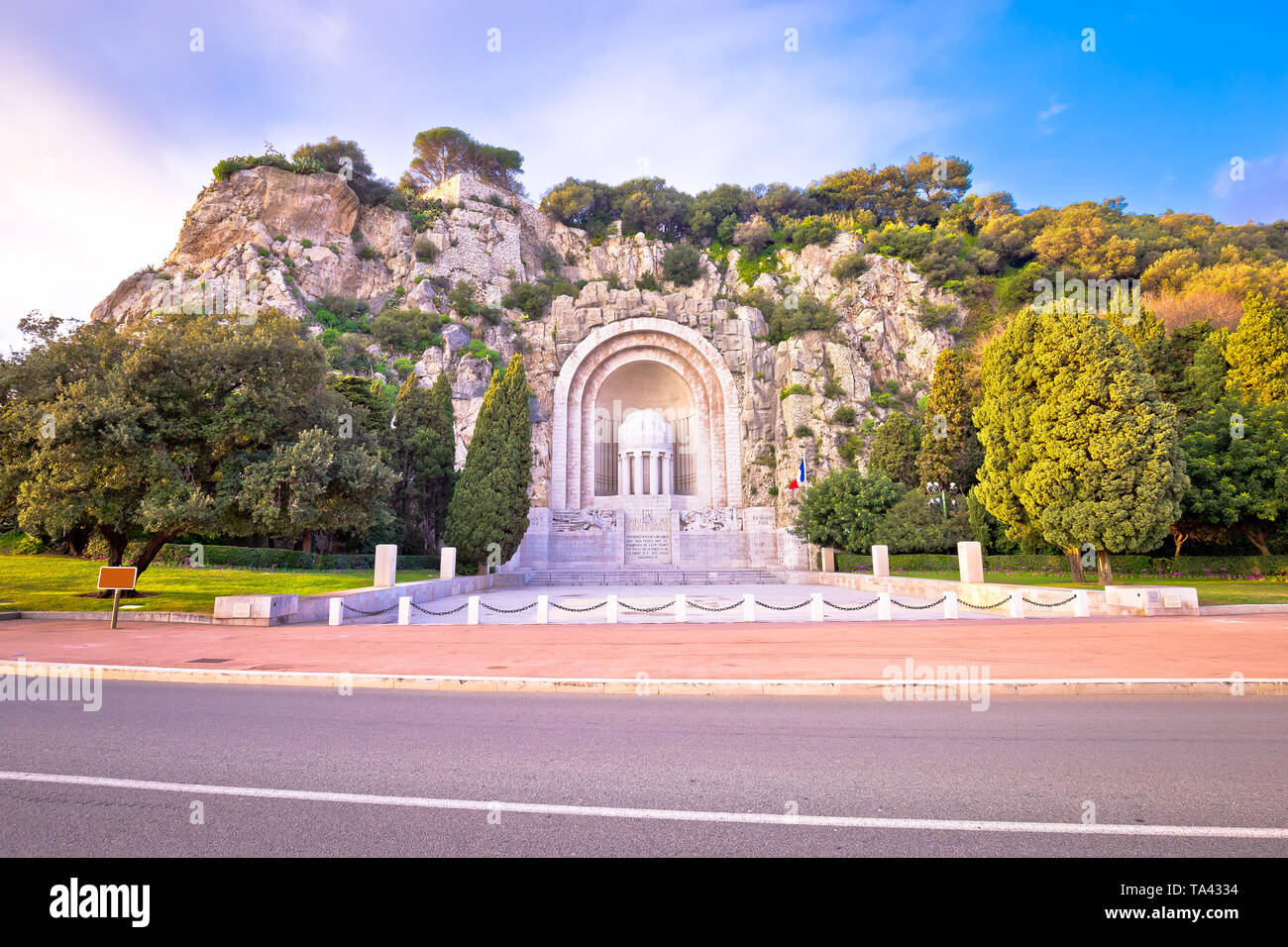 Hill monumento scolpito aux morts de Rauba-Capeu di nizza costa azzurra Foto Stock