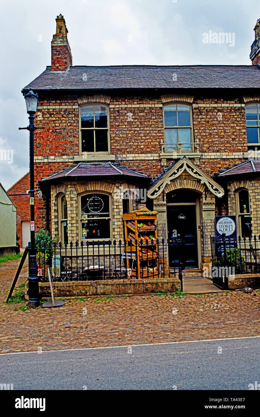 Helperby Store e Delhi, Helperby, North Yorkshire, Inghilterra Foto Stock