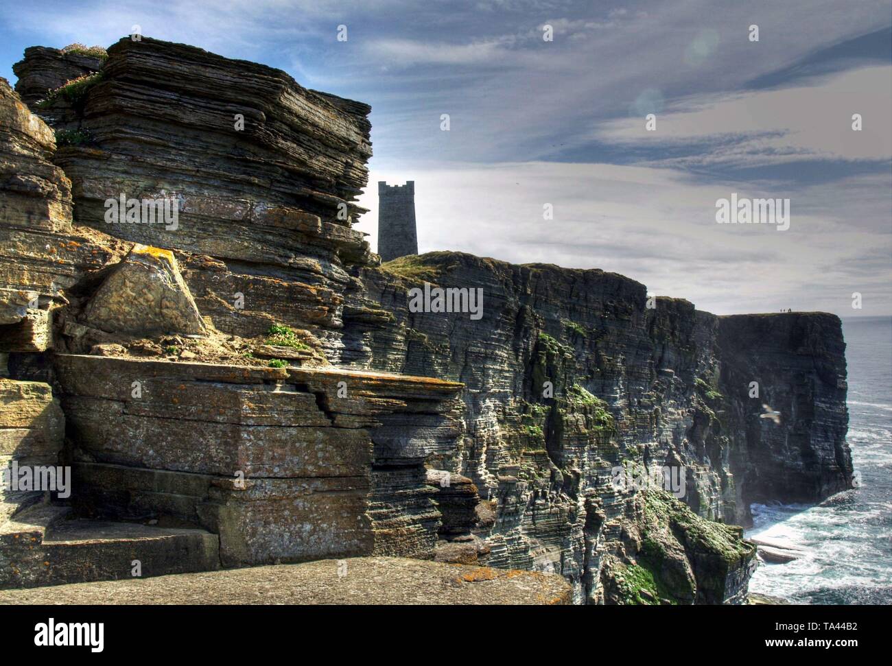 Ruvido paesaggio scozzese in condizioni meteorologiche avverse Foto Stock