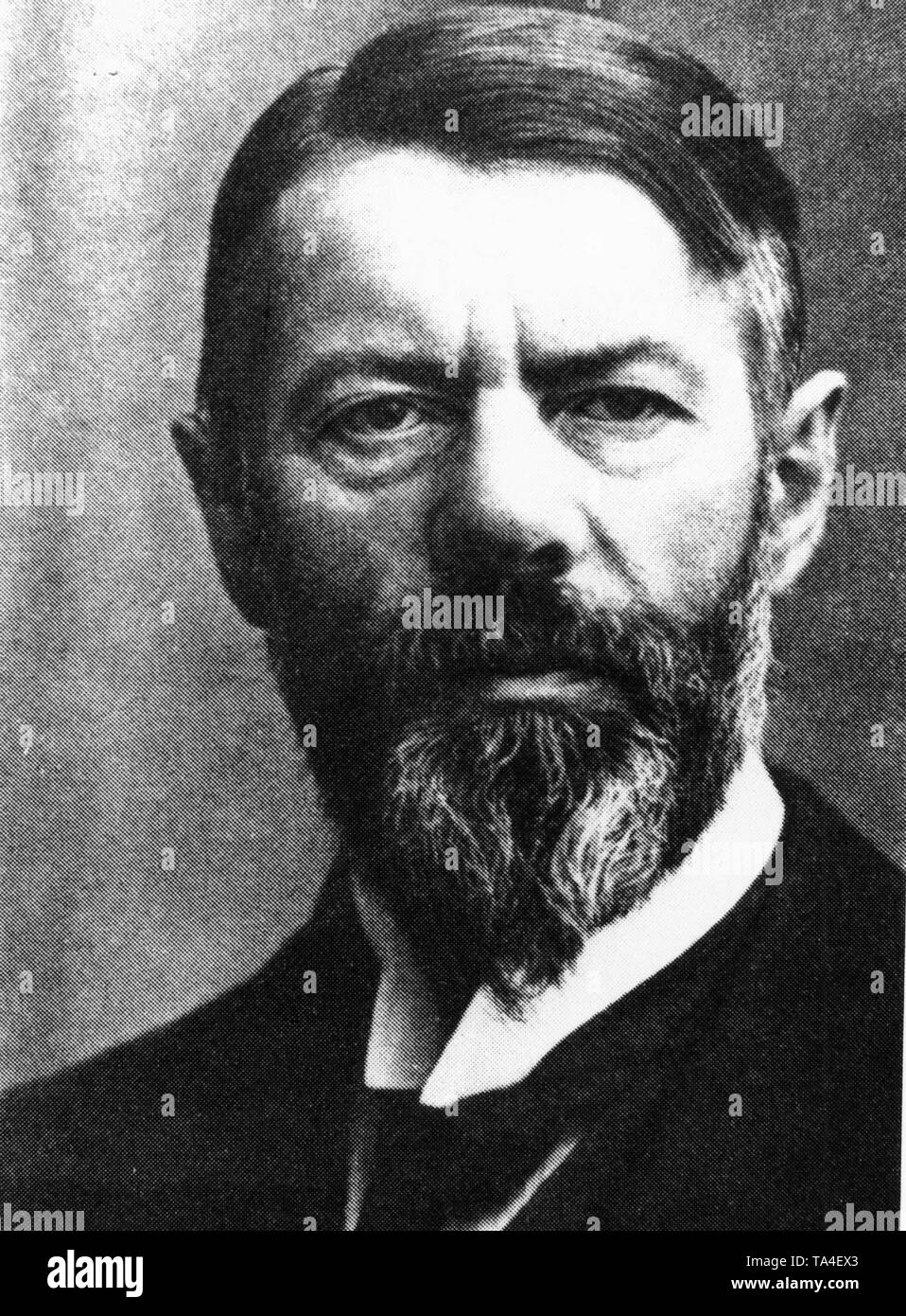 Ritratto del sociologo tedesco Max Weber (senza data immagine) Foto Stock