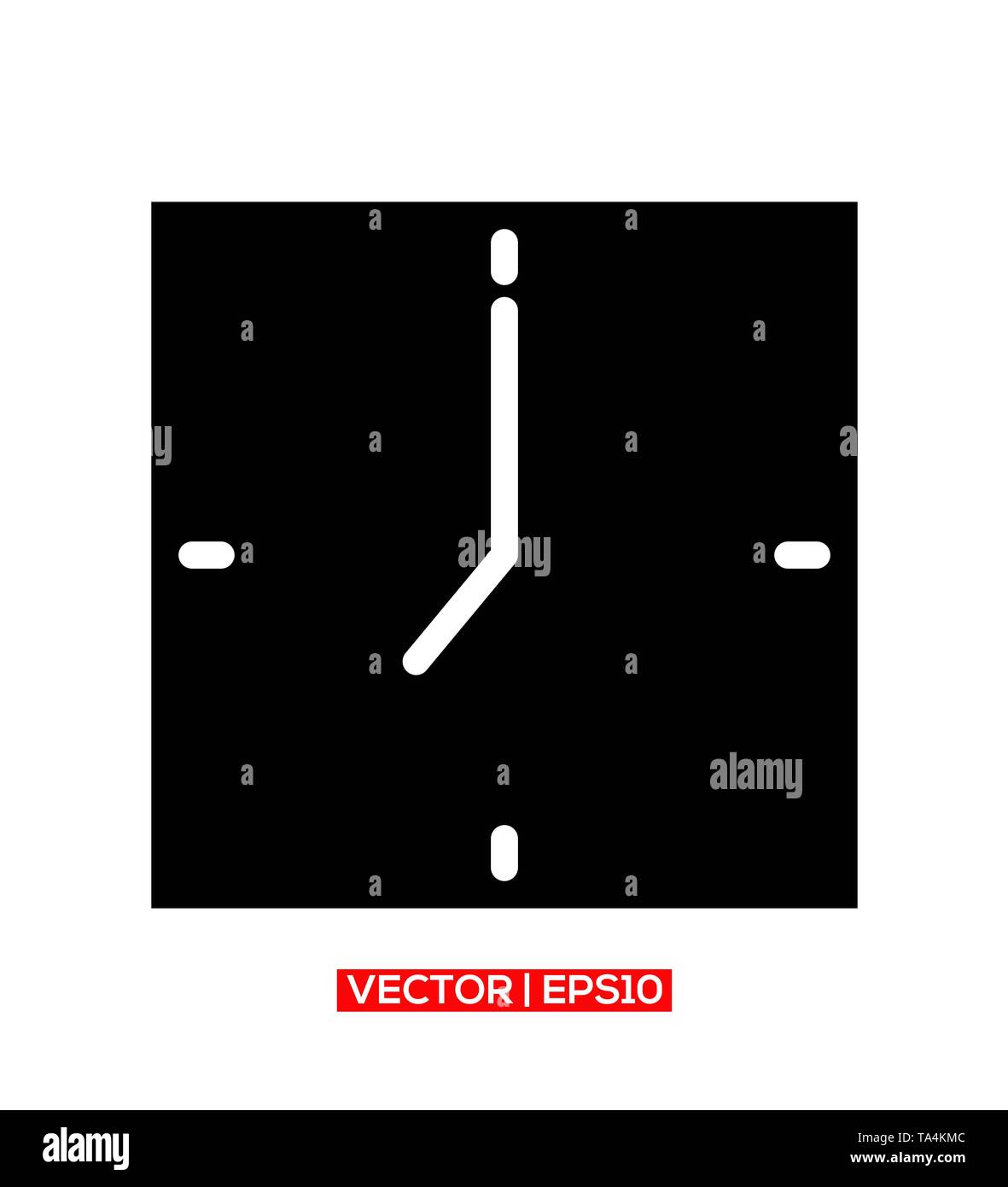 Icona orologio illustrazione vettoriale. Corsa modificabile e colore. Foto Stock