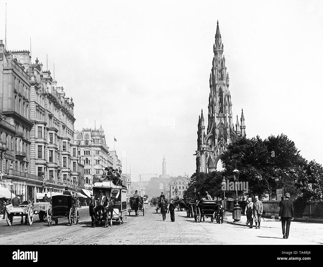 Princes Street, Edinburgh Foto Stock