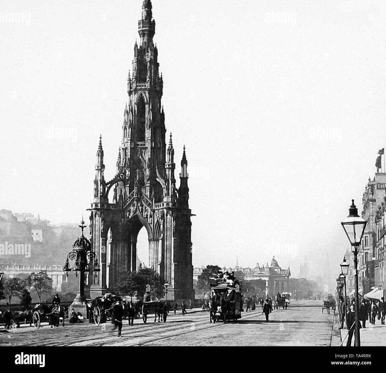 Monumento di Scott, Princes Street, Edinburgh Foto Stock