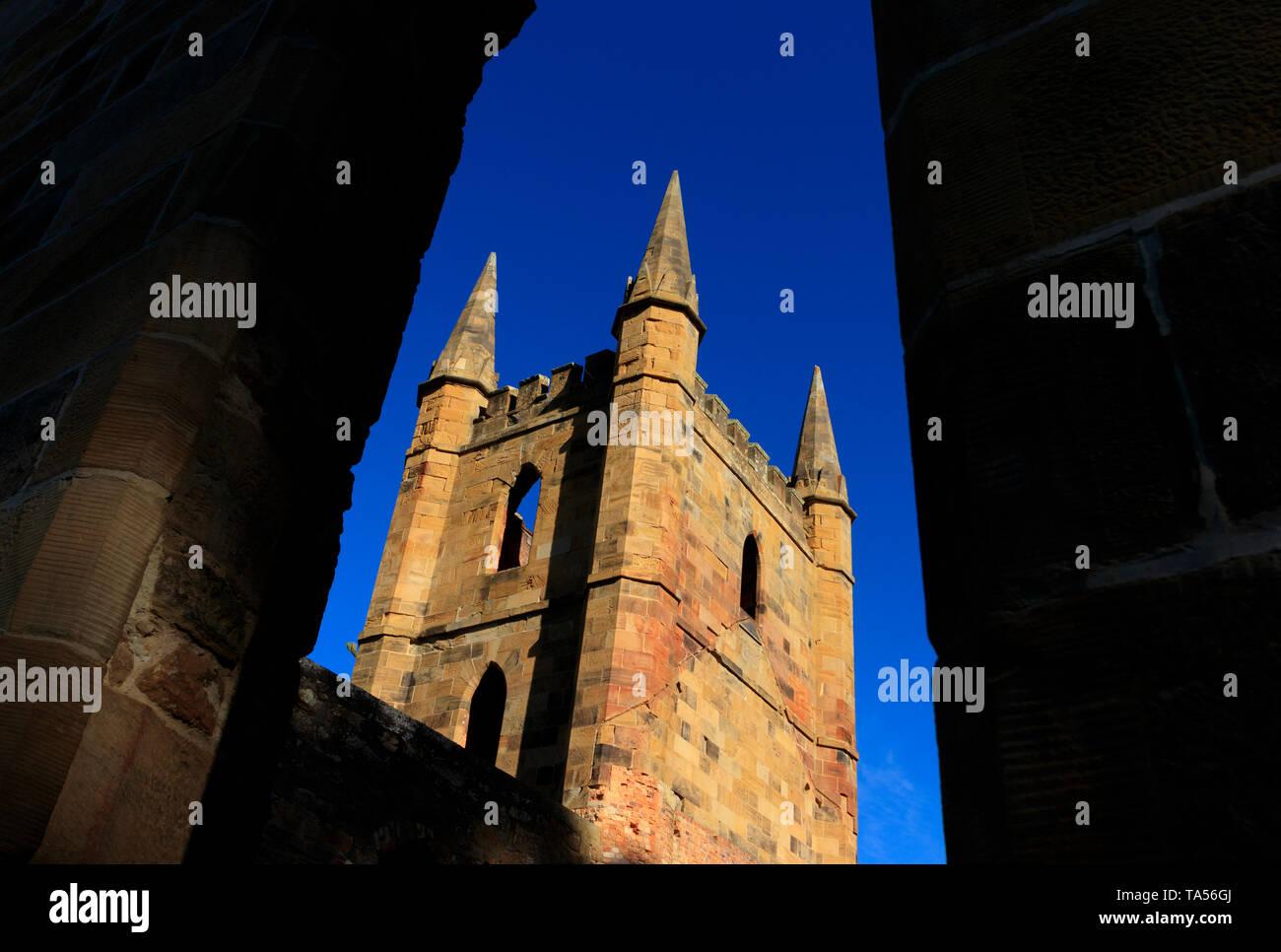 Rovine della chiesa. Eredità di Mondo elencati di Port Arthur trusty insediamento penale in Tasmania è stato istituito nel 1830 ed è il meglio conservato convict s Foto Stock
