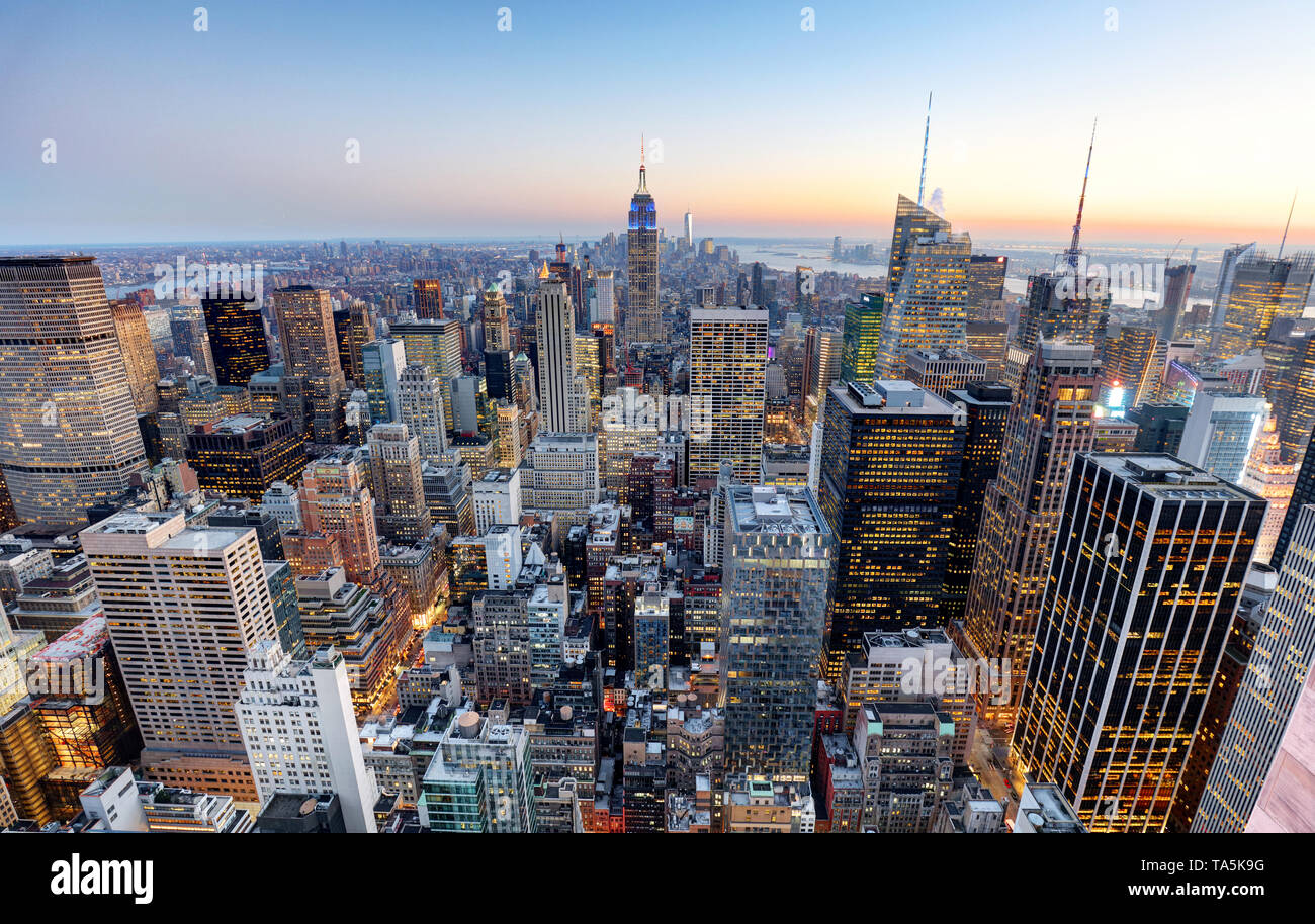 New York City - skyline di Manhattan Foto Stock