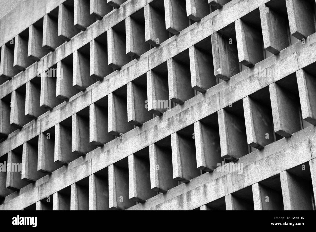 Moderno bianco e nero architettura in Makati Foto Stock