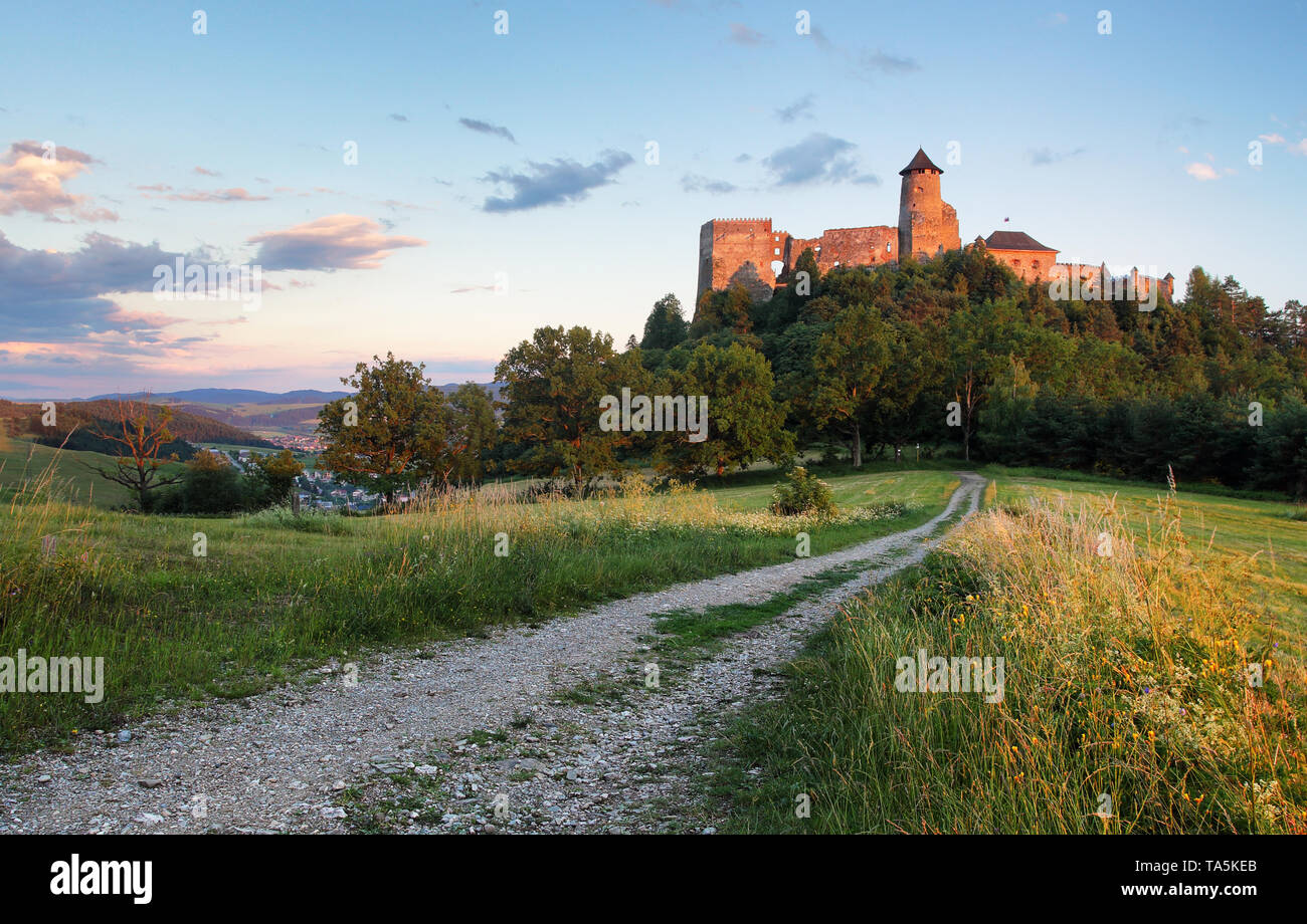 Stara Lubovna castello in Slovacchia, punto di riferimento in Europa Foto Stock