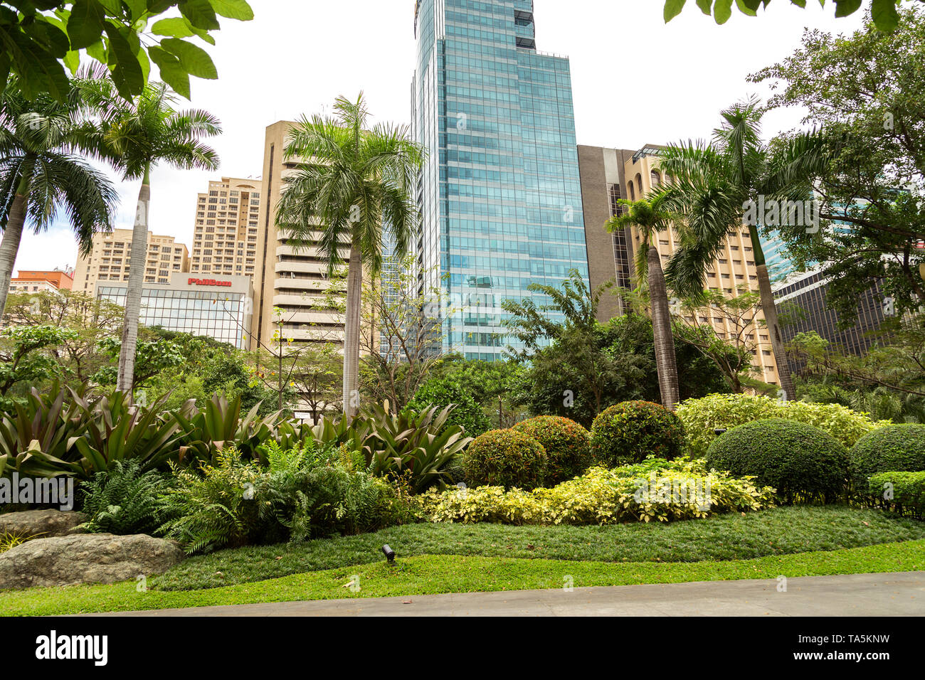 Parco verde in Makati, Philippiines Foto Stock