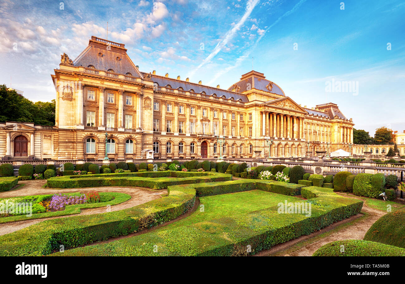 Palazzo Reale Belga a Bruxelles Foto Stock