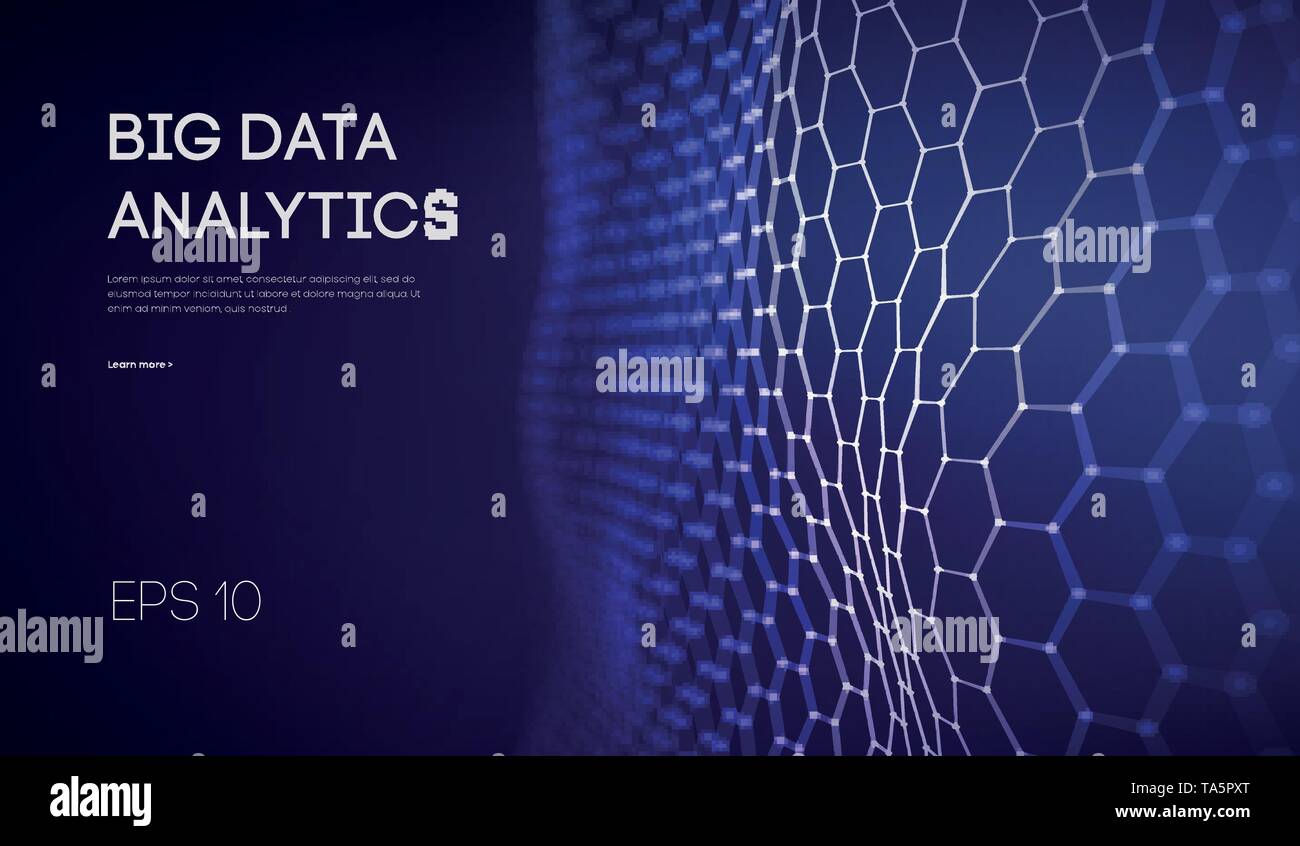 Business inteligence sfondo tecnologico. Il codice binario di algoritmi di apprendimento profondo. La realtà virtuale di analisi. La scienza dei dati macchina di apprendimento. Artificial Illustrazione Vettoriale