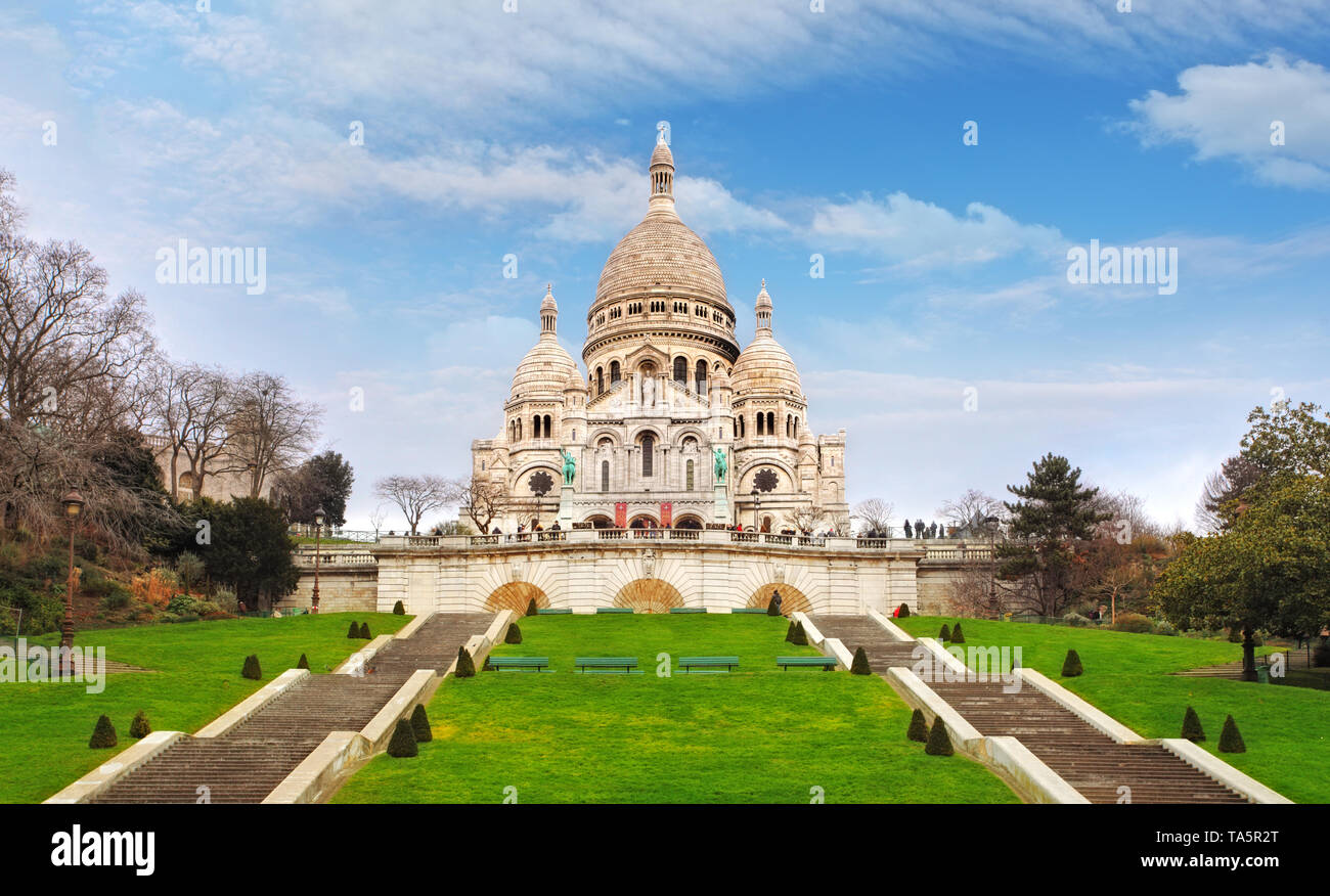 Basilica del Sacro Cuore a Montmartre, Parigi Foto Stock