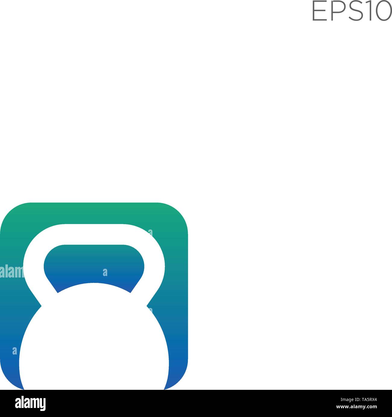 Bollitore bell cross montare logo design icona isolato - vettore Illustrazione Vettoriale