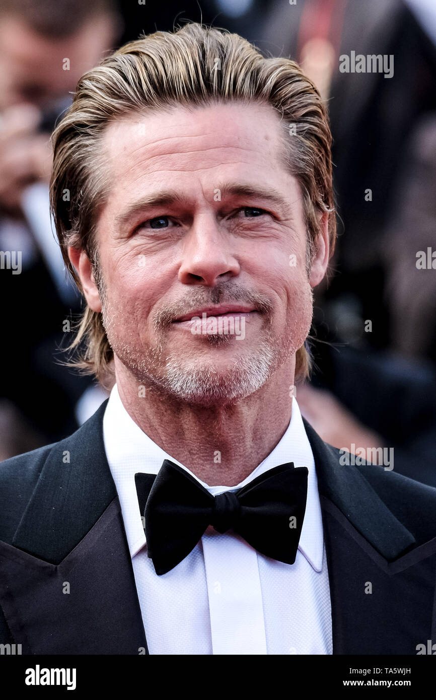 Brad Pitt pone sul tappeto rosso per una volta in ... Hollywood Premiere martedì 21 maggio 2019 presso la 72a edizione del Festival de Cannes, Palais des Festivals Cannes. Nella foto: Brad Pitt. Foto di Julie Edwards. Foto Stock