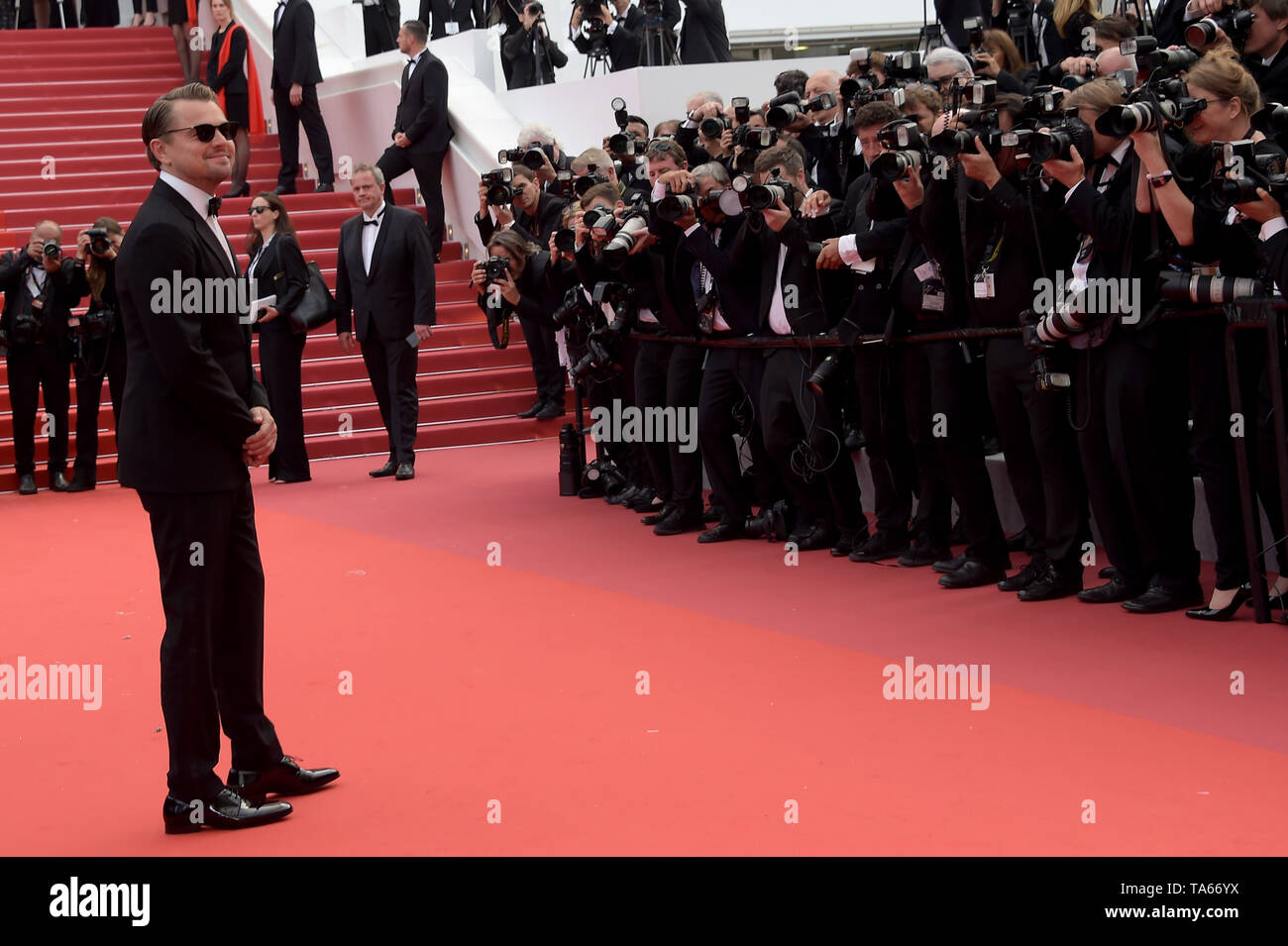 Cannes, Francia. 22 Maggio, 2019. 72a Cannes Film Festival 2019, tappeto rosso film : ''˜Oh misericordia! (Roubaix, Une Lumiere)" nella foto: Leonardo Di Caprio Credit: Indipendente Agenzia fotografica/Alamy Live News Foto Stock