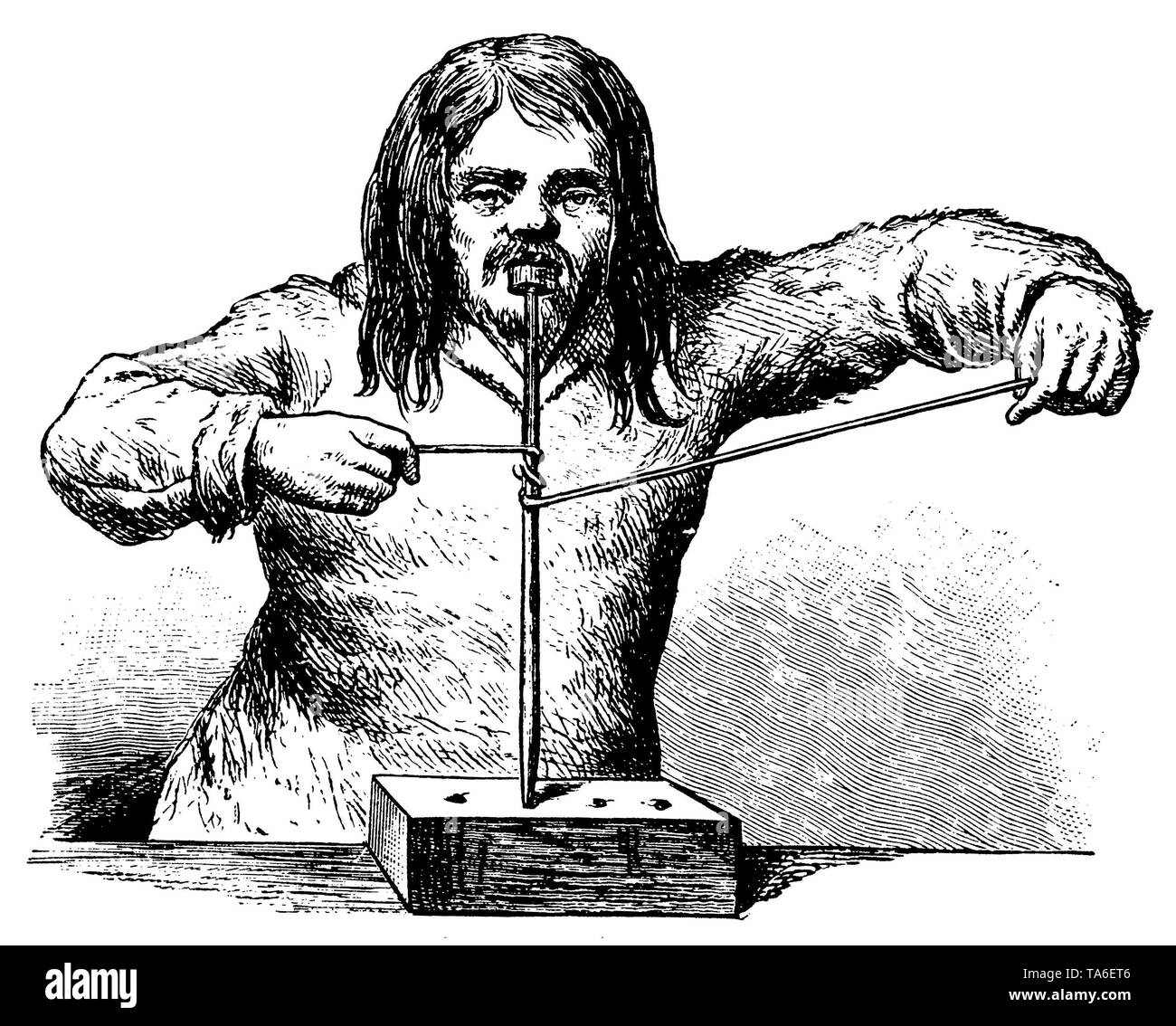 Uomo con fire drill, , (economia libro, 1915) Foto Stock