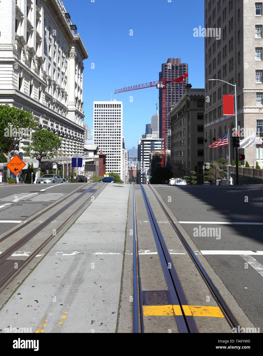 Le strade di San Francisco - California Street Foto Stock