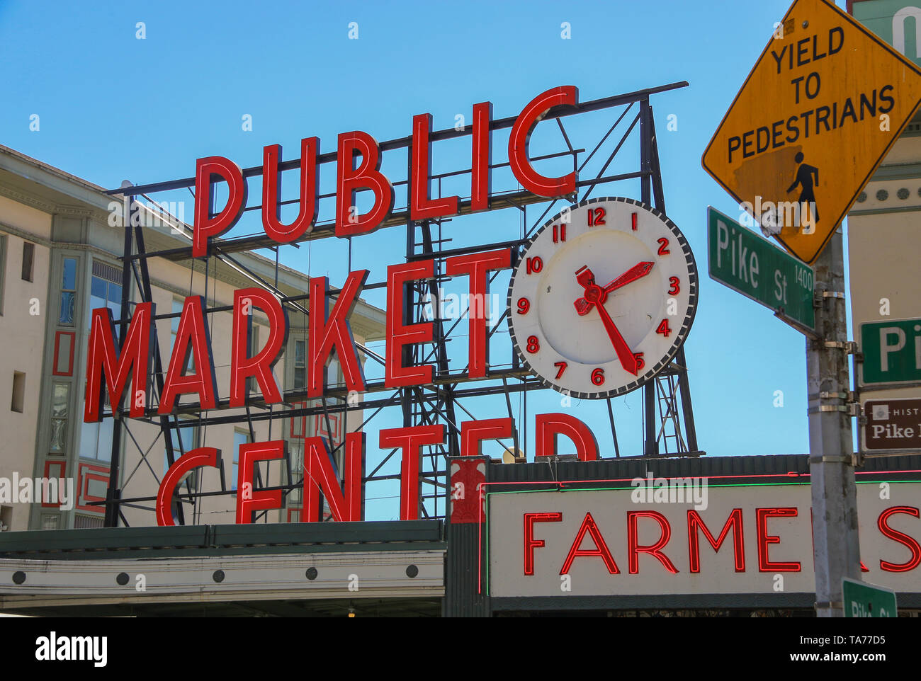 Il Pike Place Market, Seattle Foto Stock