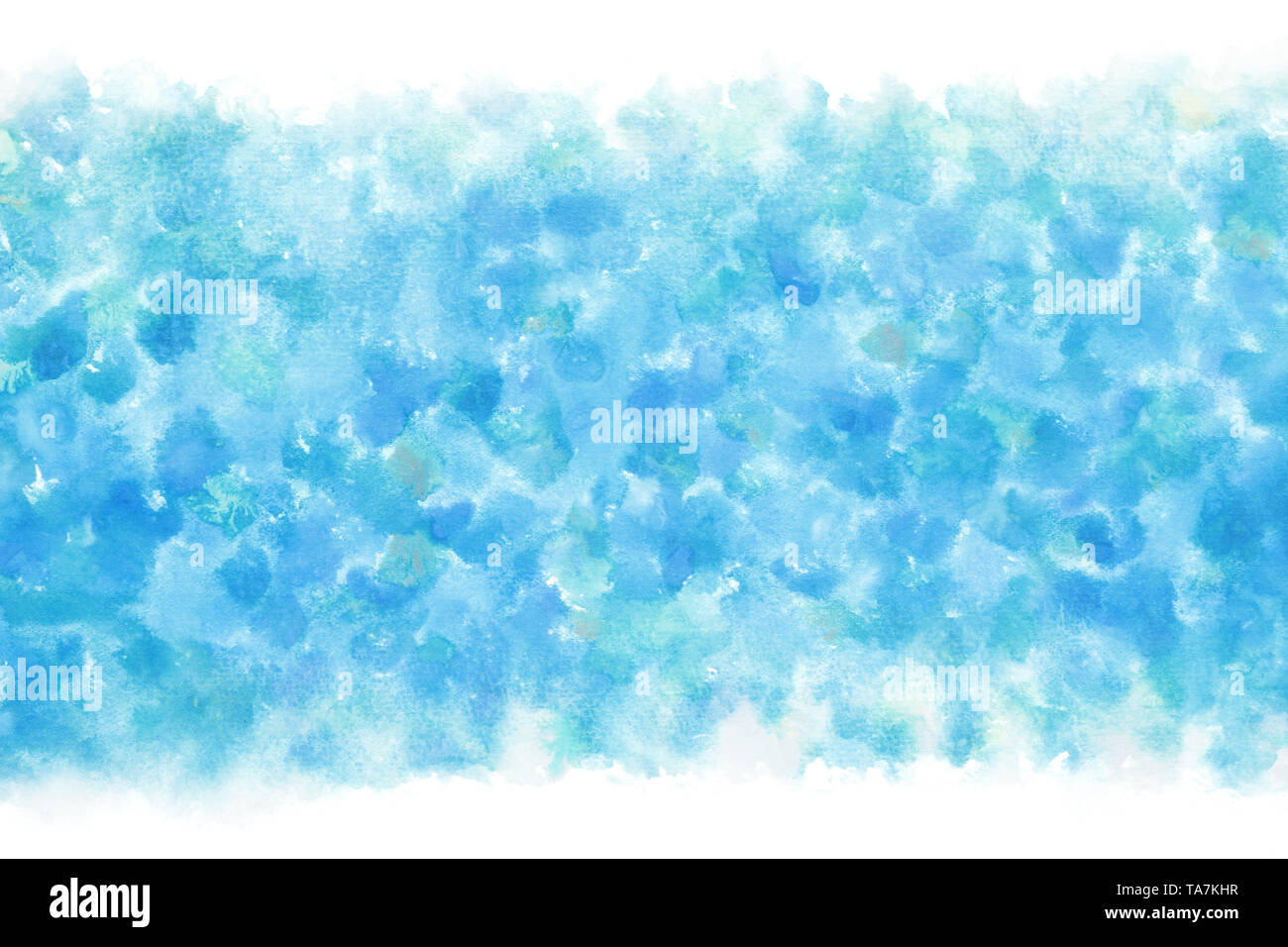 Colori pastello blu cielo astratto o acquerello sfondo di vernice Foto Stock