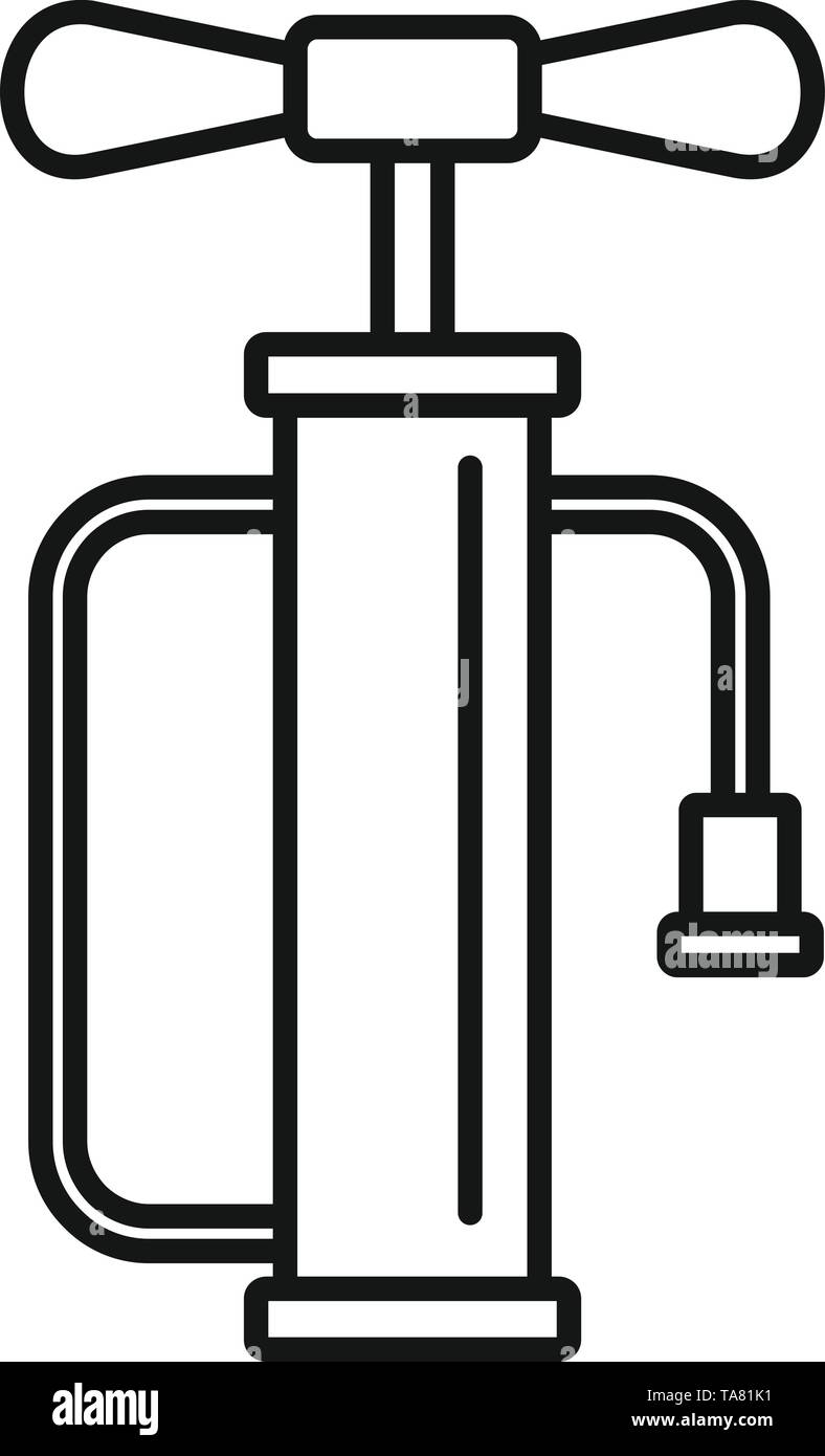 Pompa aria icona. Schema della pompa aria icona vettoriali per il web design isolato su sfondo bianco Illustrazione Vettoriale