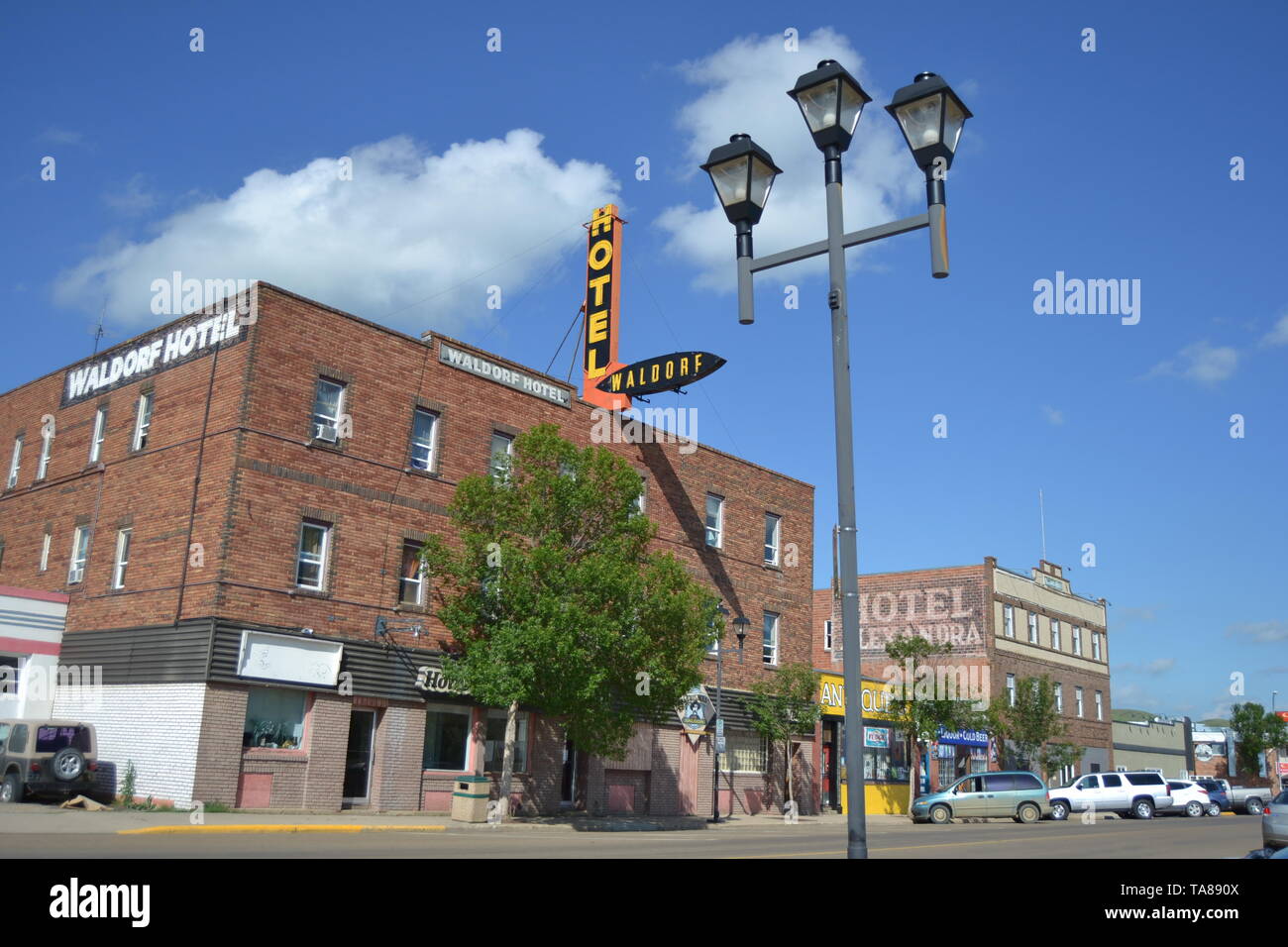 Hotel Waldorf Drumheller, Alberta, Canada Foto Stock