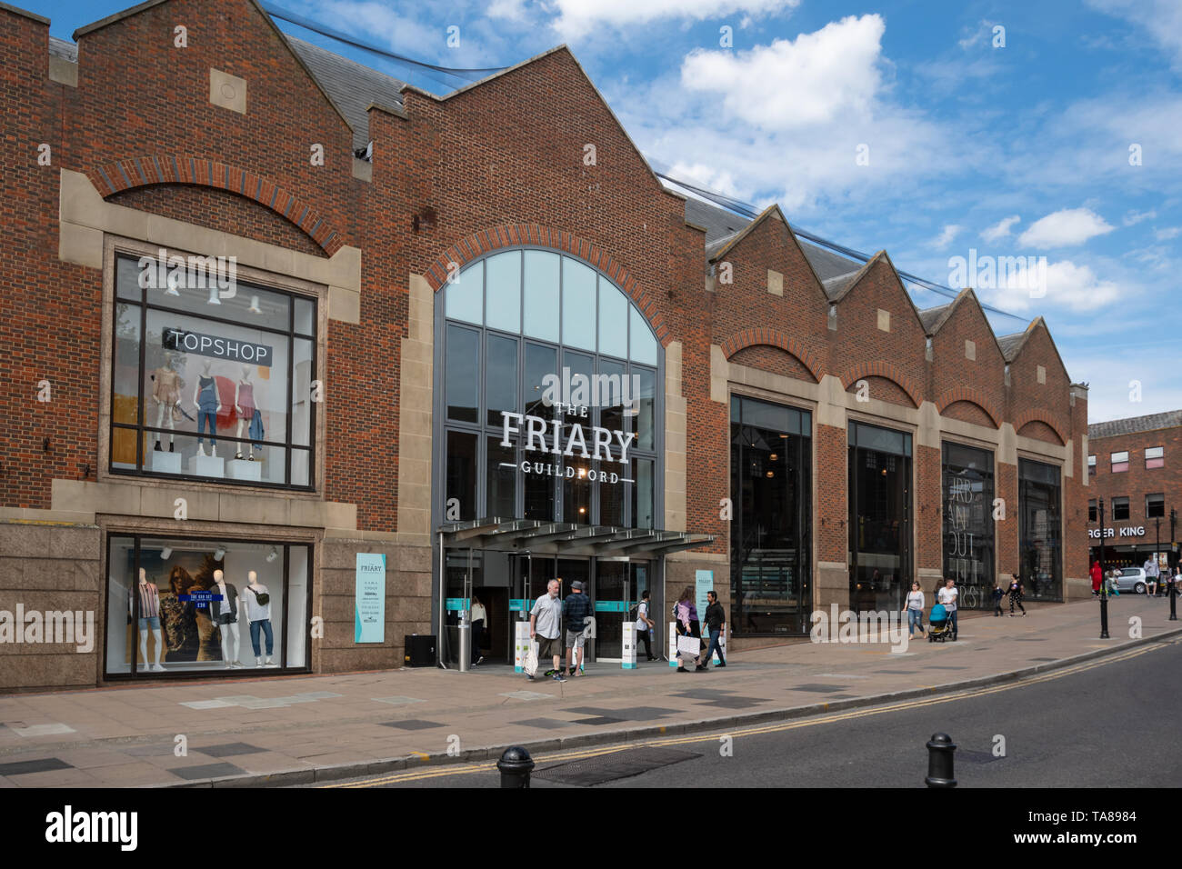 Il convento, esterno del centro commerciale per lo shopping nel centro di Guildford:, Surrey, Regno Unito Foto Stock