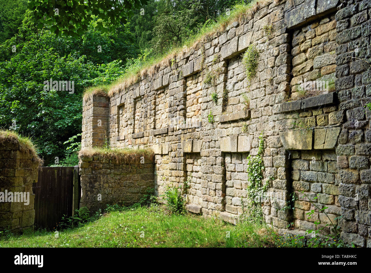 UK,Derbyshire,Peak District,Lumsdale,Vecchio Mulino Foto Stock