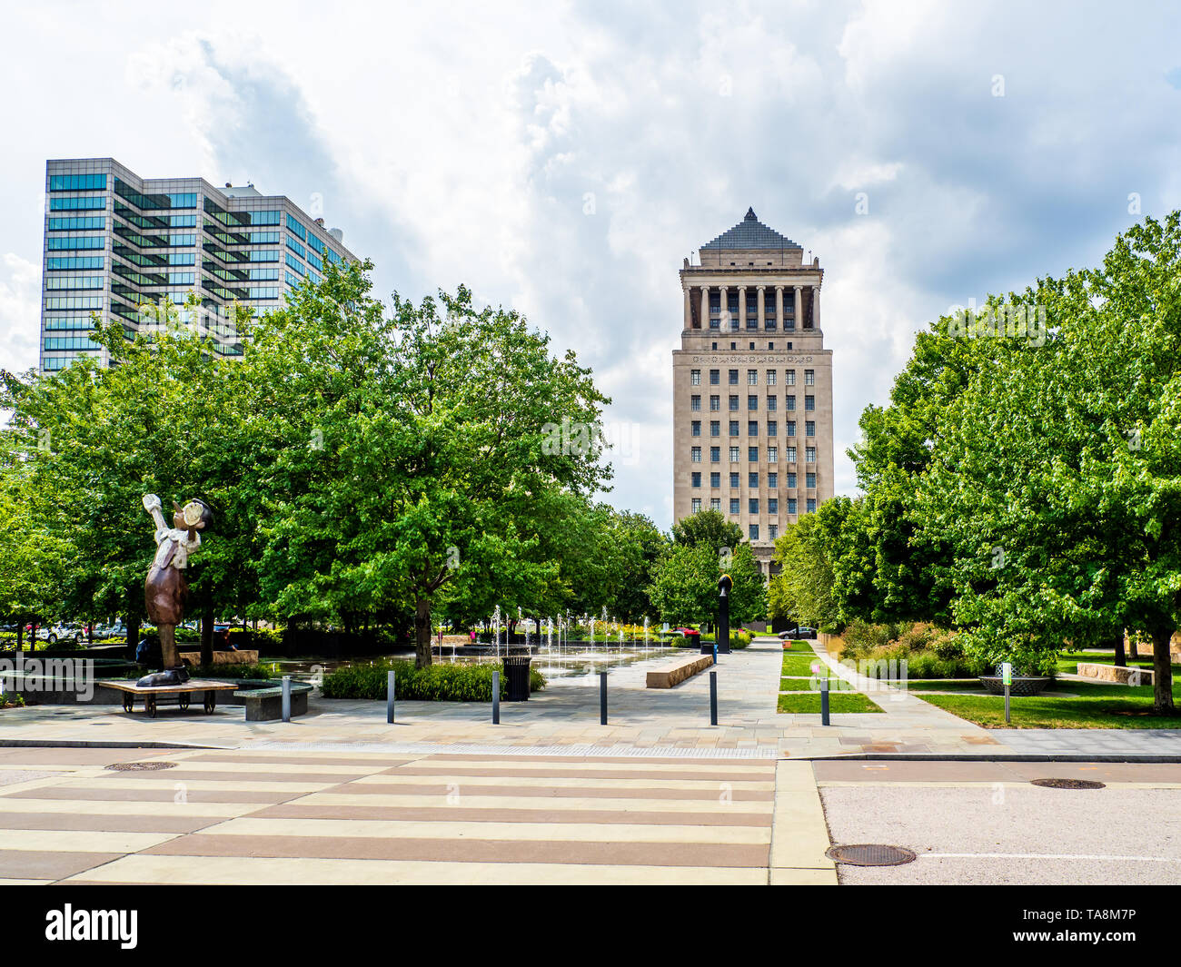 La vista del Courthouse - centro di St Louis Foto Stock