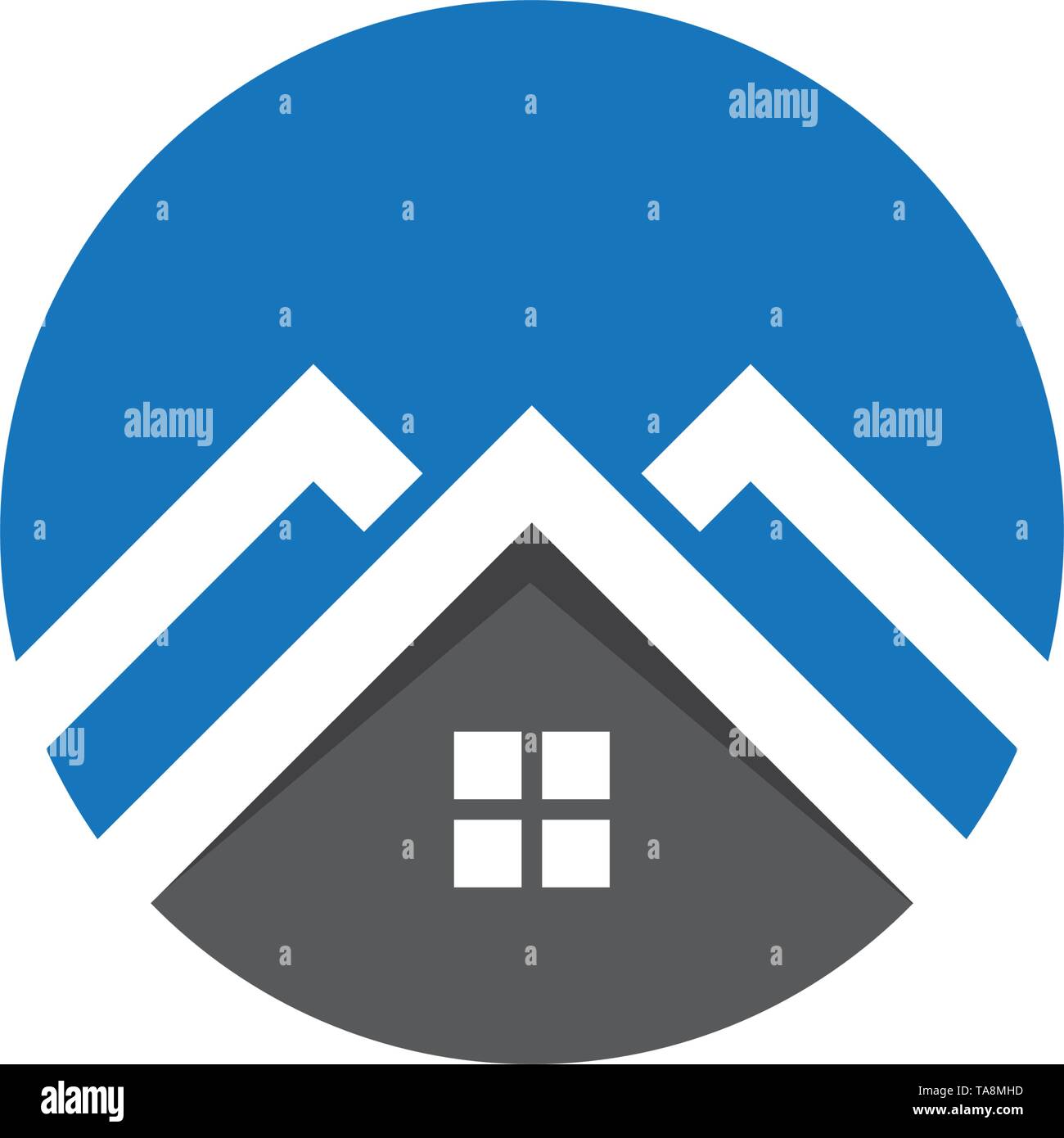 Immobiliare , proprietà e costruzione Logo design Illustrazione Vettoriale