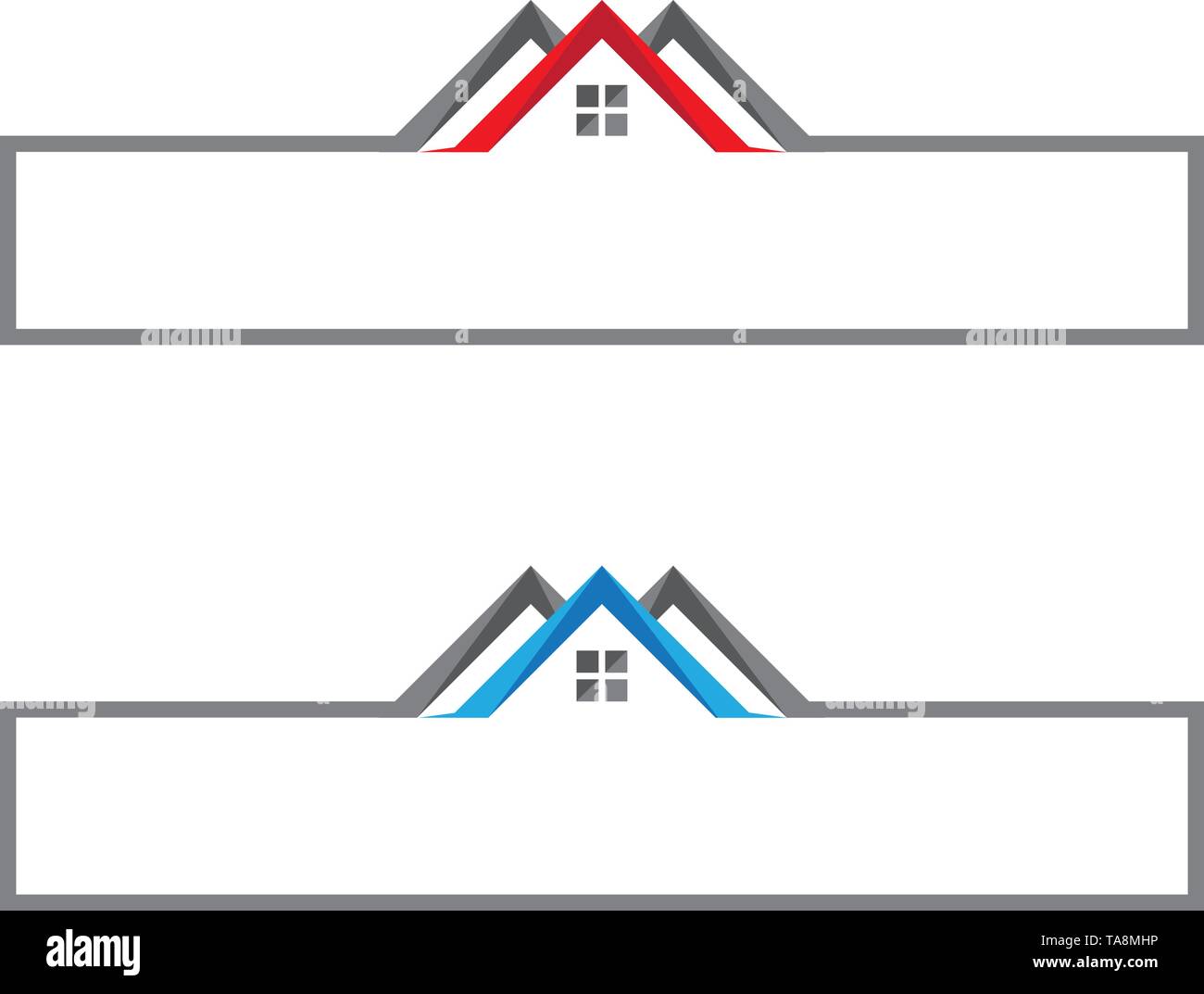 Immobiliare , proprietà e costruzione Logo design Illustrazione Vettoriale
